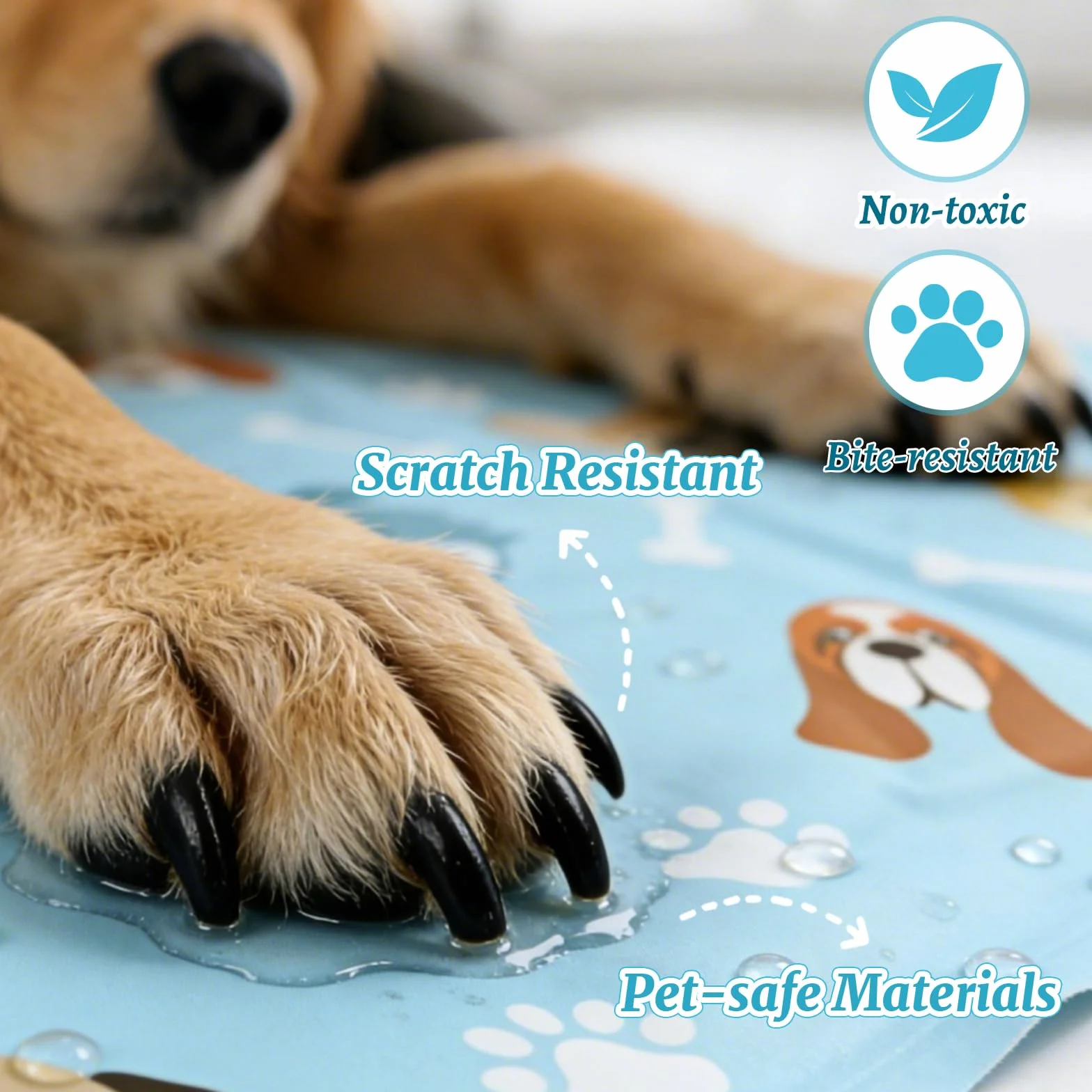 Tapis Rafraîchissant Chien Chat 90x60 cm Lavable Intérieur Extérieur Voiture