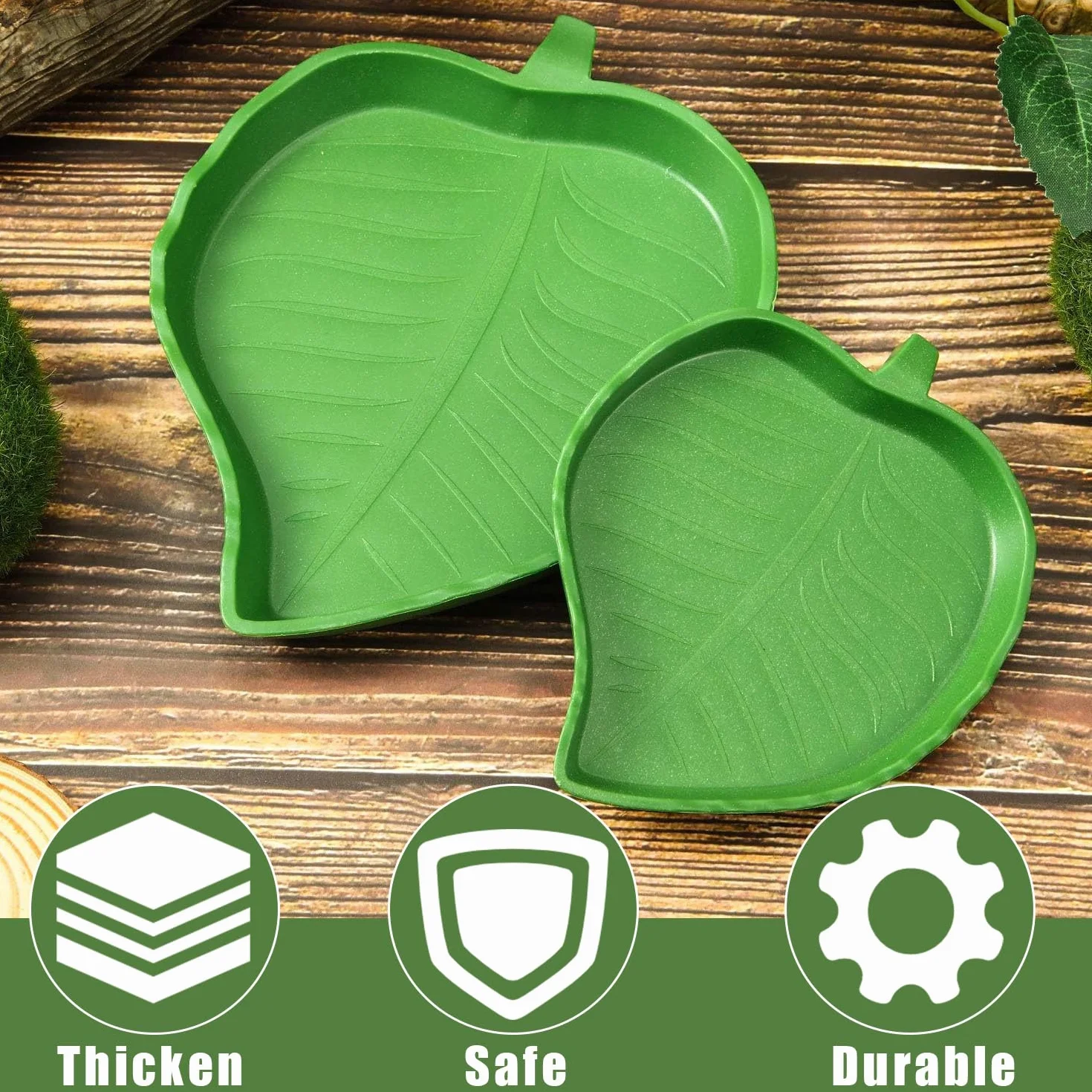 Bol Alimentaire Reptiles, Assiette de Nourriture Tortue, 2 Pièces Bol Eau Nourriture pour Maison Tortue