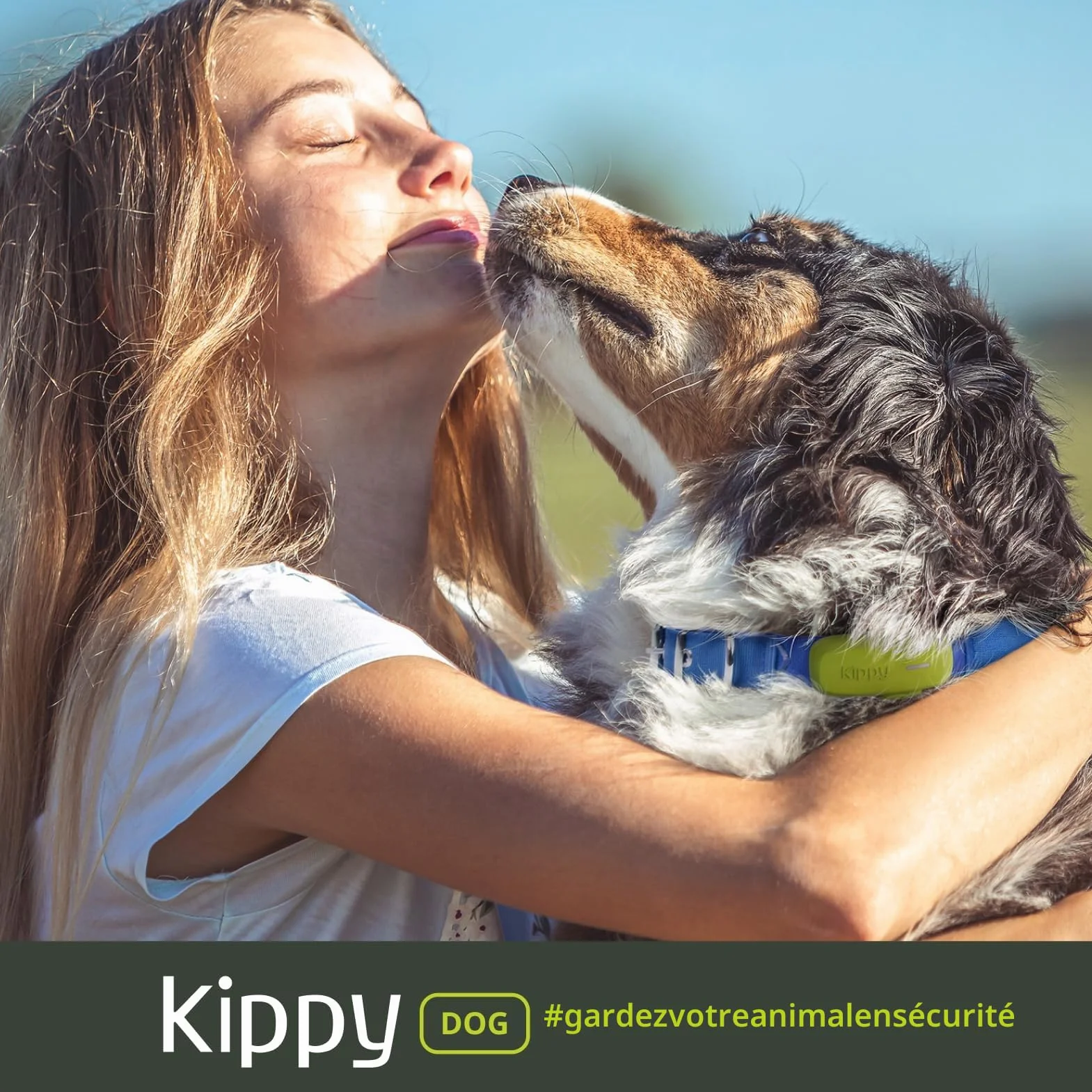 Kippy GPS pour Chiens Traceur étanche avec Collier, Suivi Activité Santé, GEOFENCE, Vert