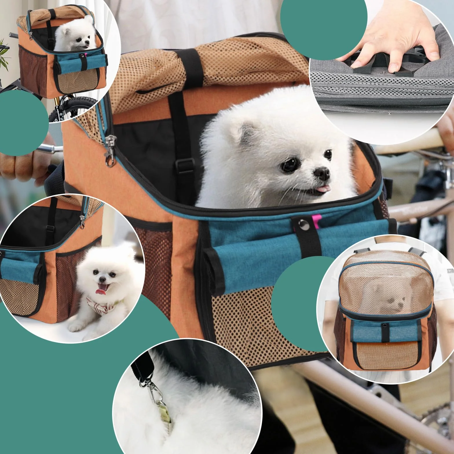 Panier de vélo étanche pliable pour chien animaux de compagnie