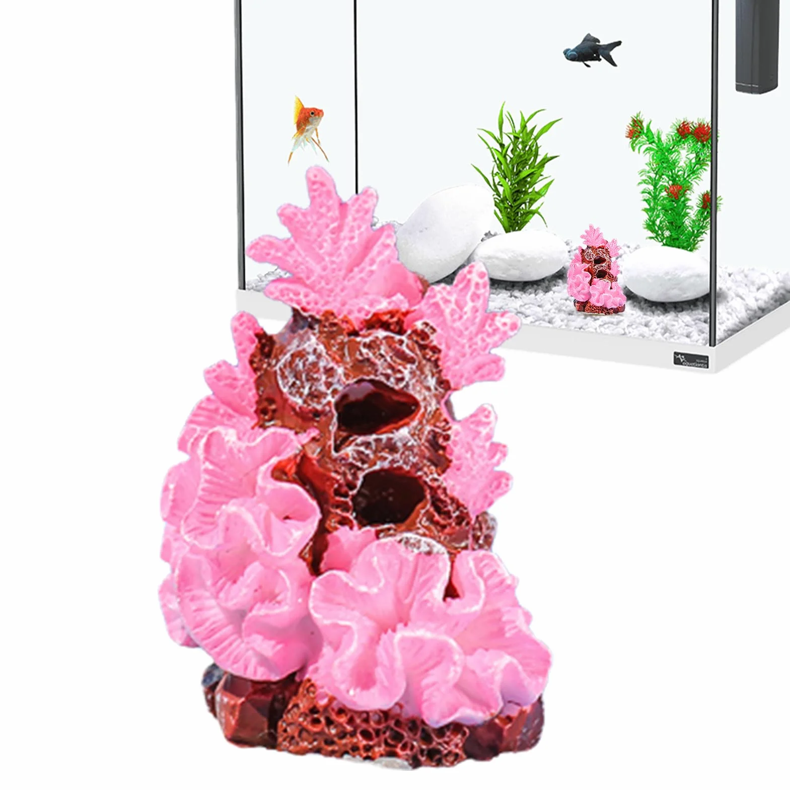 Corail Artificiel Minuscule pour Aquarium – Décoration Paysagère pour Terrarium et Bureau