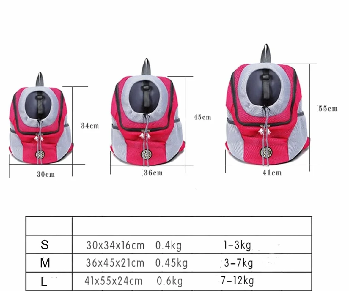 Sac à Dos Pliable pour Chien de Voyage pour Animaux de Compagnie pour Chat Sacs à Dos de Transport pour Chiens Petit Transporteur (Noir, L)