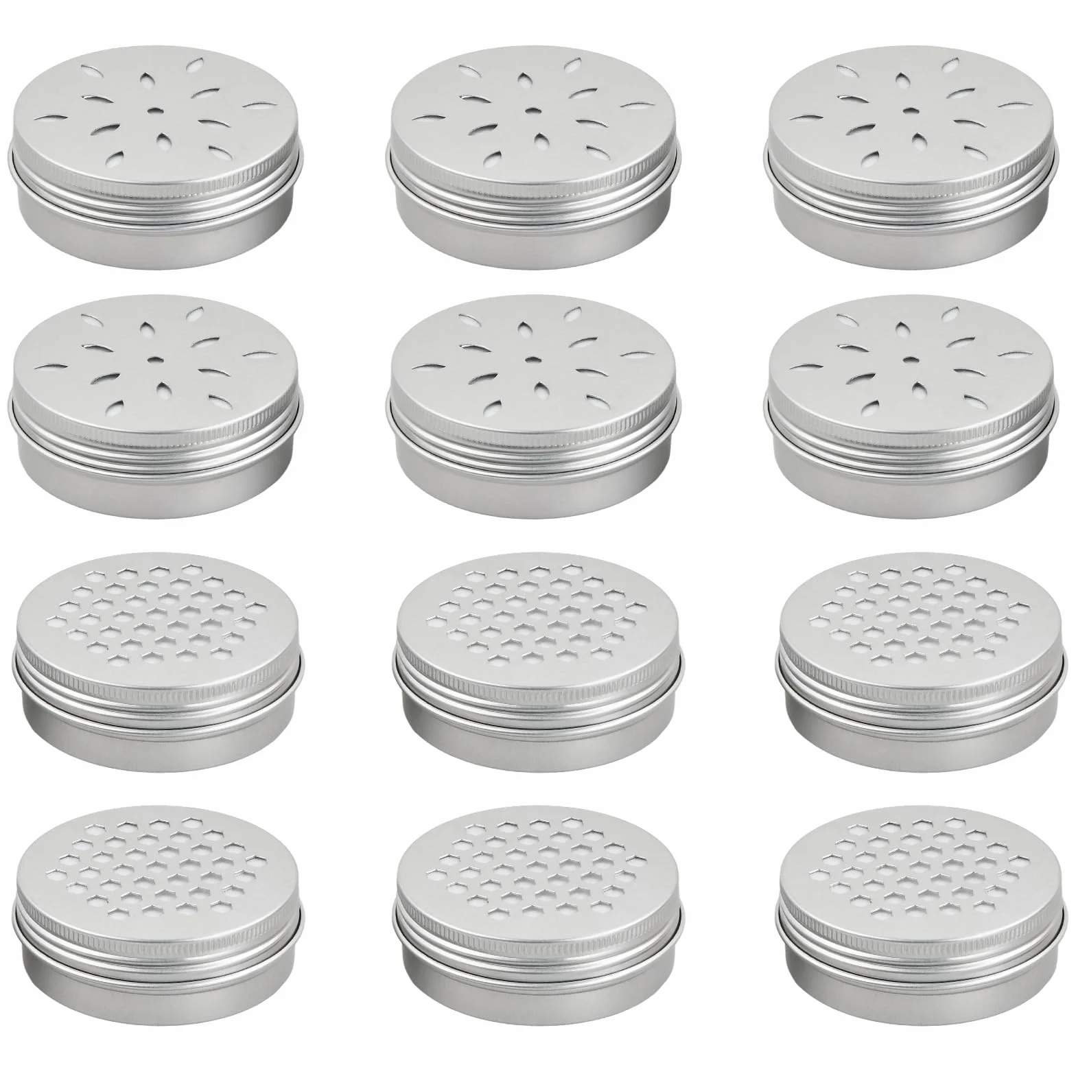 Lot de 12 Boîtes de Dressage à l'Odeur en Aluminium pour Chien - Kit Entraînement Nez Argenté