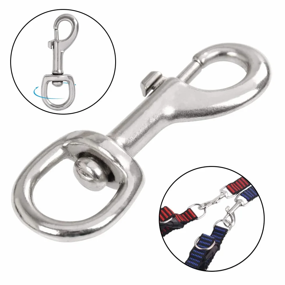Mousquetons Crochets Pivotants pour Collier Chien Sac à Dos Clef de Voiture 2 Pièces