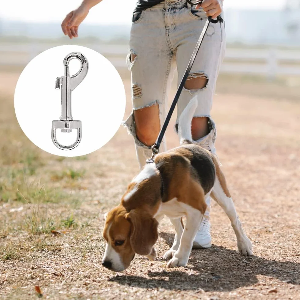 Mousqueton 51 mm Ensemble de Collier avec Crochets pivotants en Alliage de Zinc pour Chiens