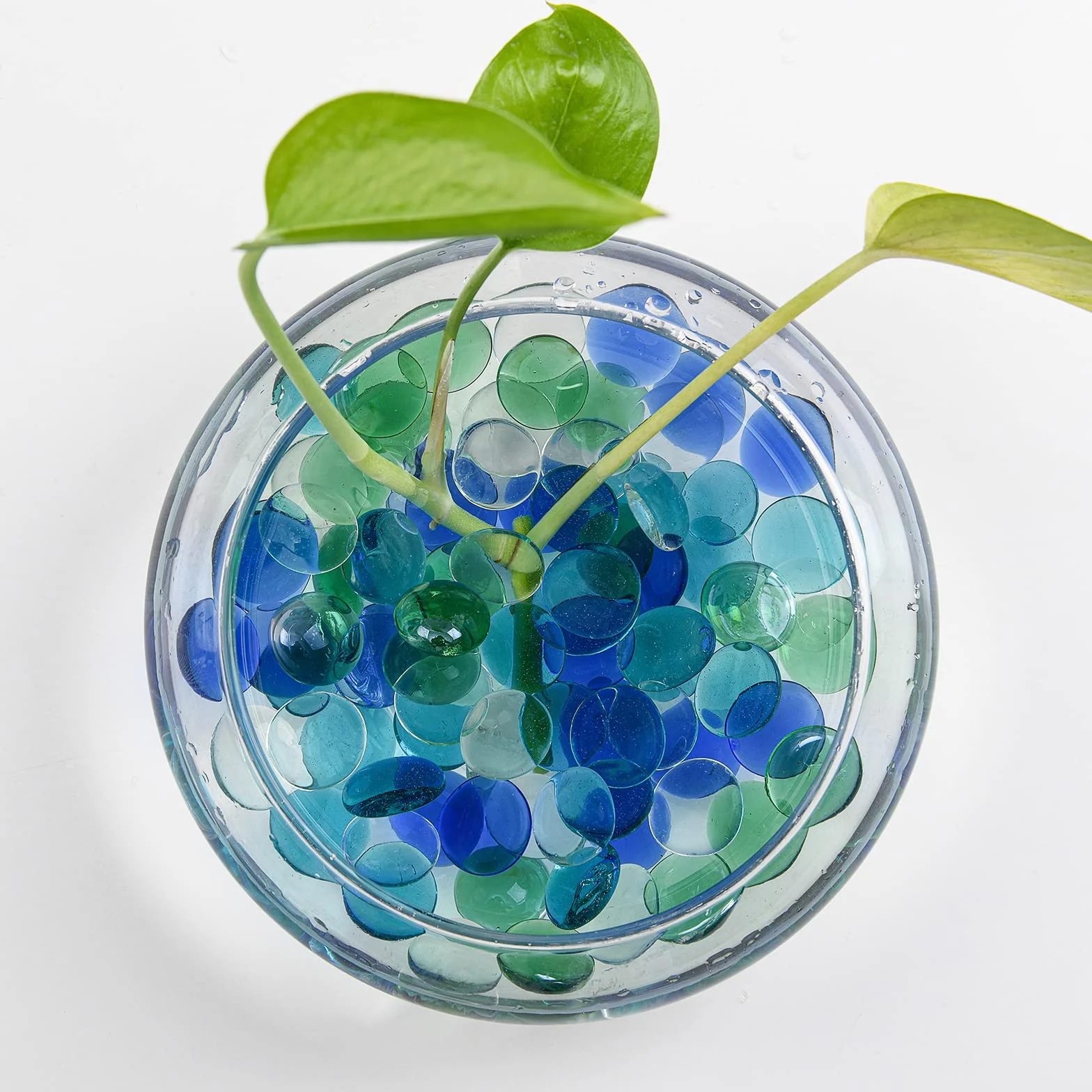 Hisredsun Lot de 290 Galets en Verre 1350g Galets Plats Perles Plates en Marbre Pierres de Remplissage de Vase