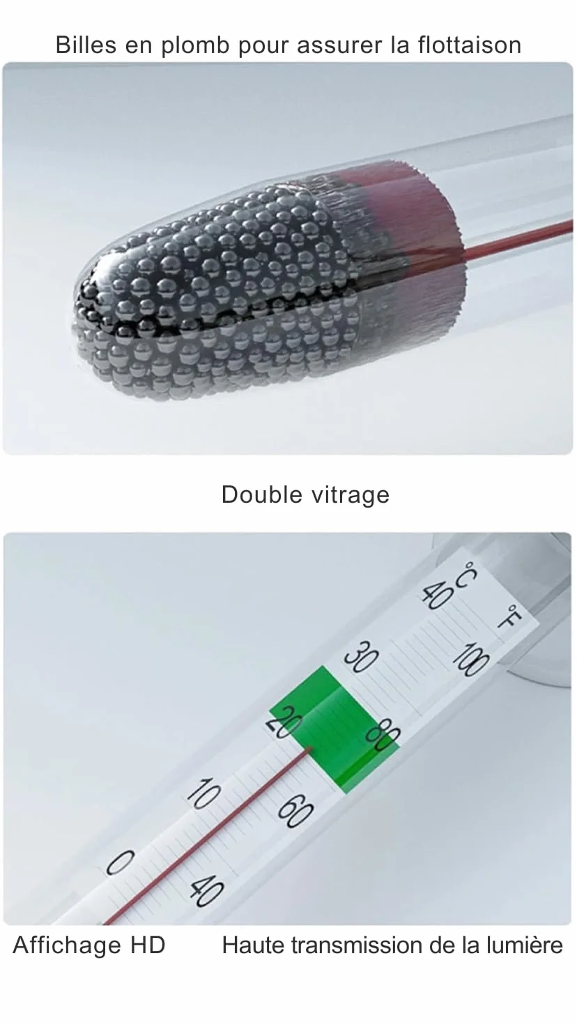 Thermomètre Flottant pour Aquarium - Précision et Facilité d'Utilisation pour un Environnement Aquatique Optimal