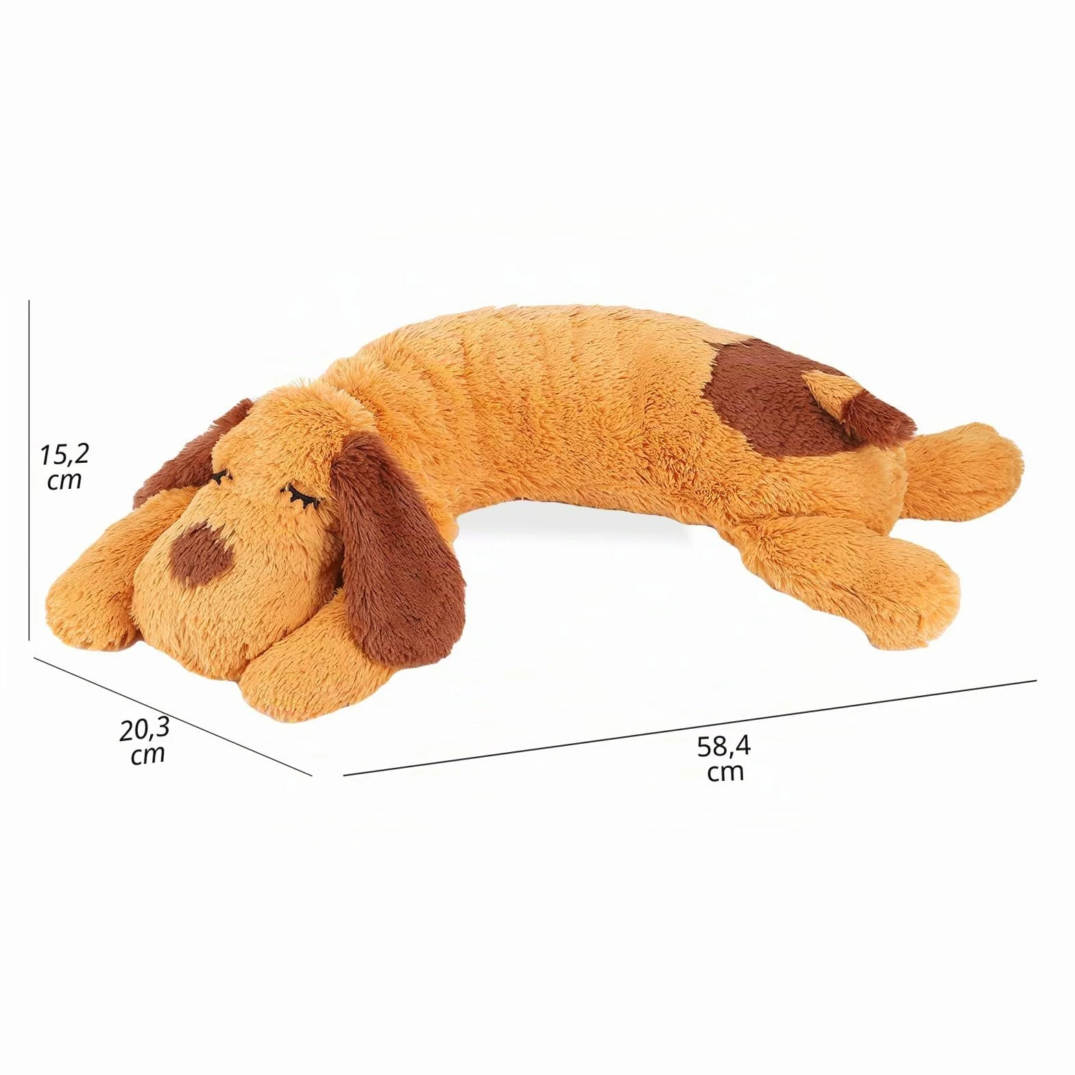 Jouet pour Chiot Oreiller Confortable Anti-Anxiété en Peluche avec Battements de Cœur pour Chiens et Chats
