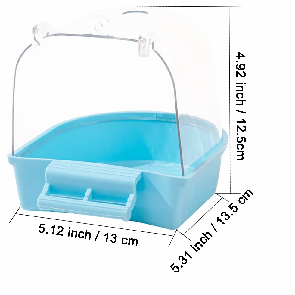 Baignoire pour Oiseaux Cage avec Crochets Suspendue