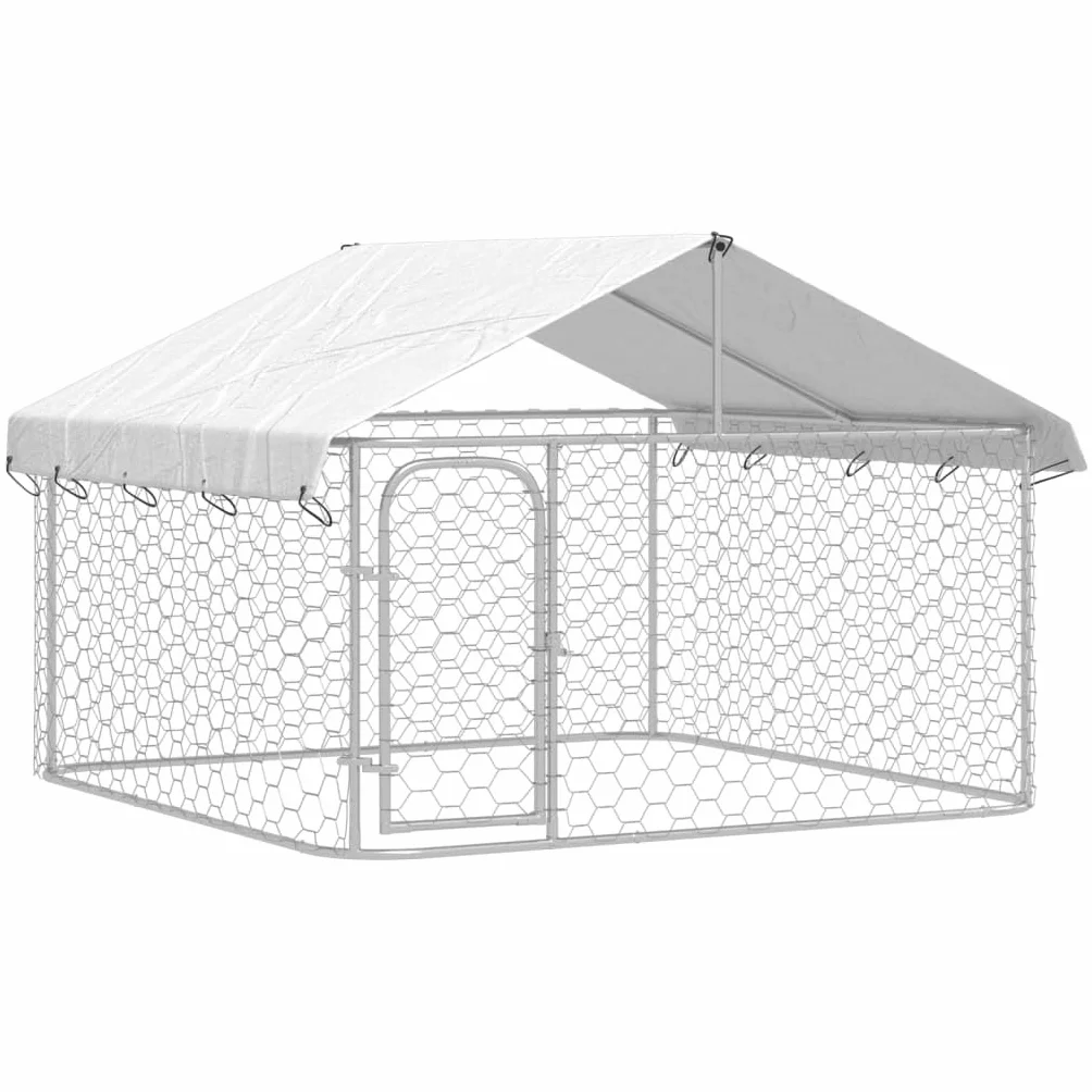 Chenil extérieur avec Toit 200x200x150 cm pour Chiens