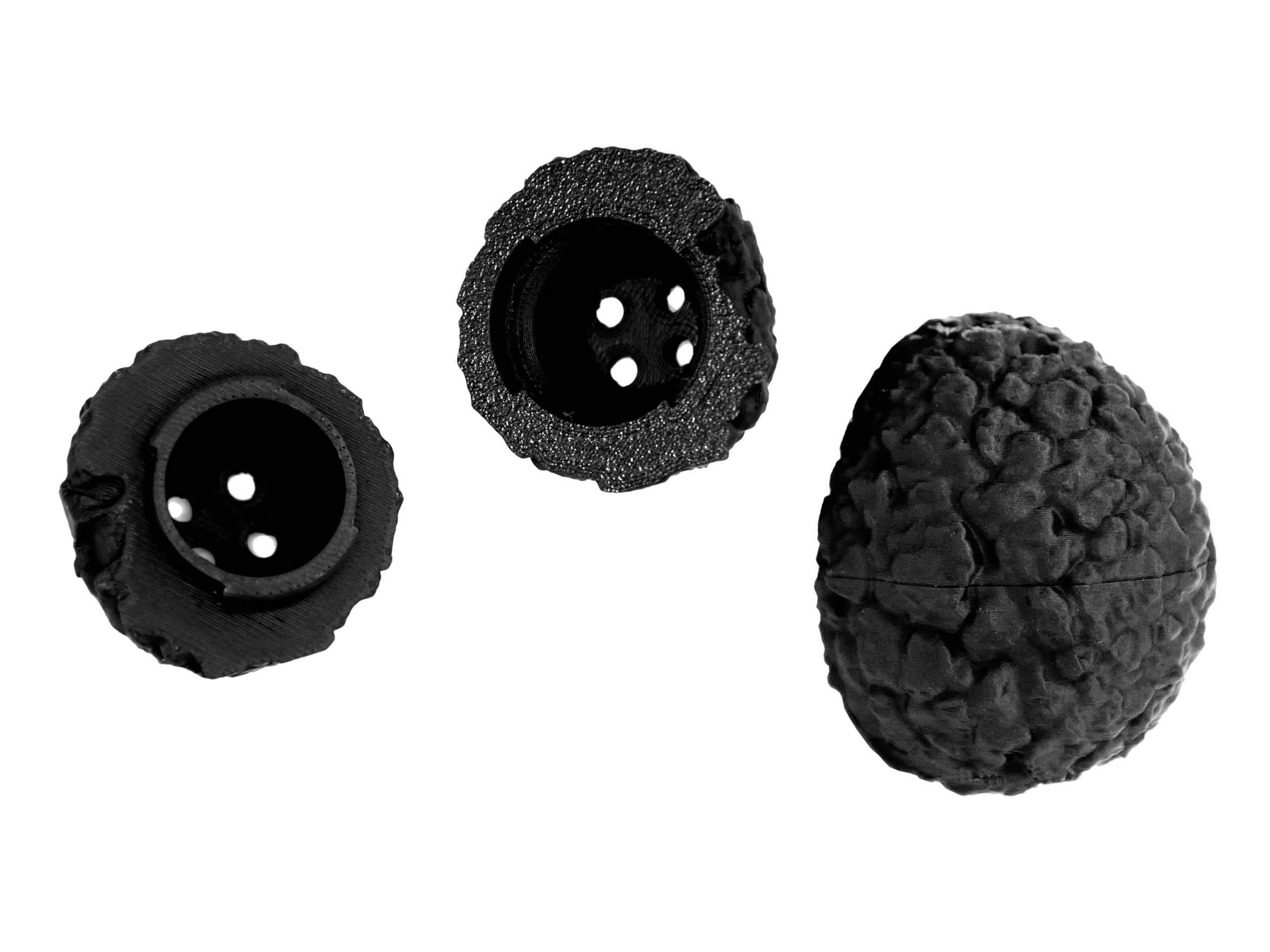 Lot de 2 faux truffes pour dressage de chiens avec fermeture à baïonnette, récipient pour huile de truffe, noir, lavable et réutilisable