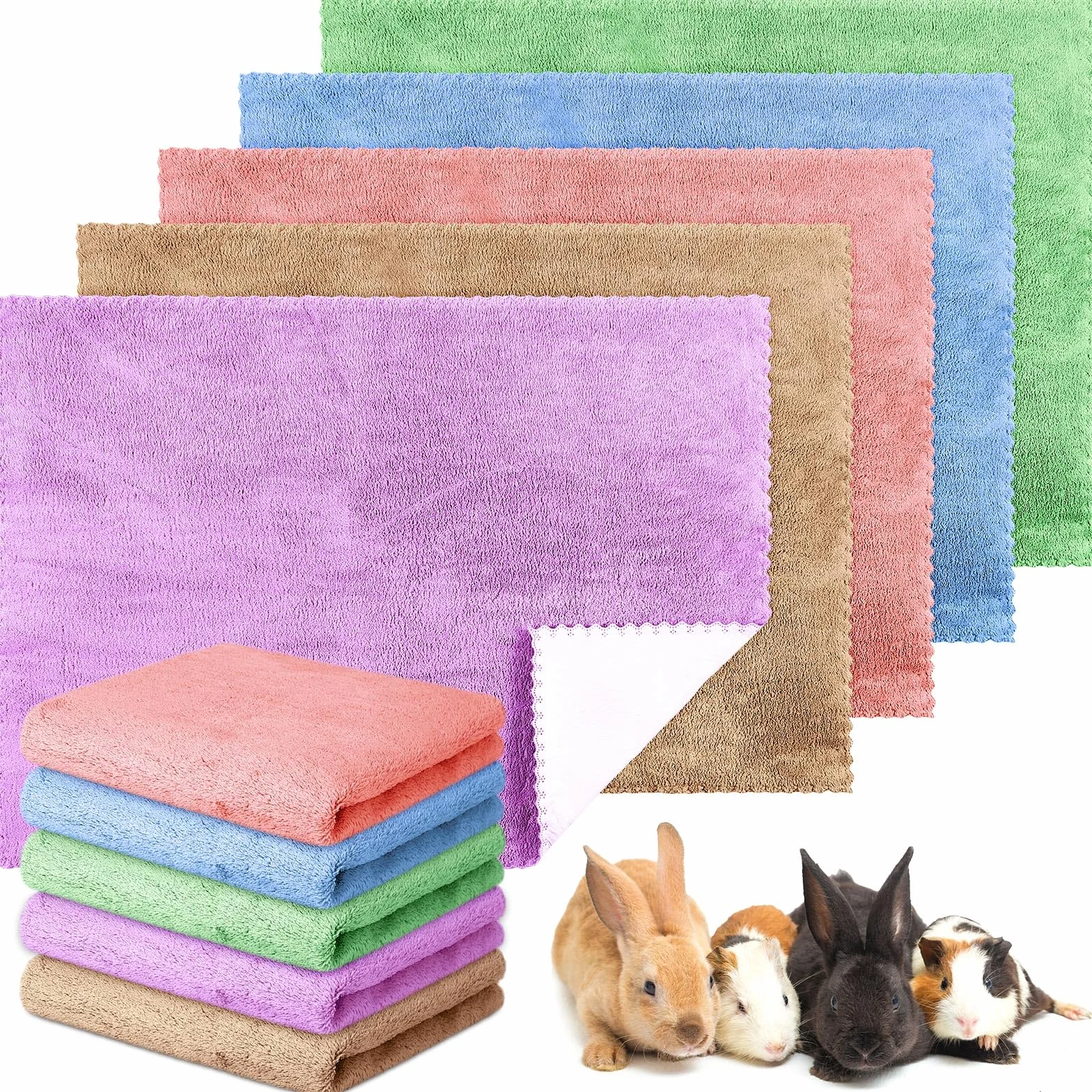 Couvertures Imperméables pour Cochon d'Inde 18 x 24 Pouces Lavables Réutilisables Multicolore