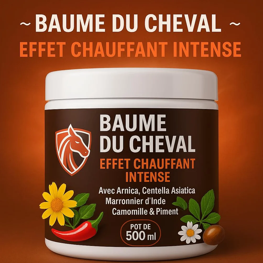 Baume du Cheval Extra Fort 500 ml – Crème Corporelle Régénérante aux Herbes pour Muscles et Articulations – Soulagement Vitalisant pour le Corps – Format Maxi – Dragon