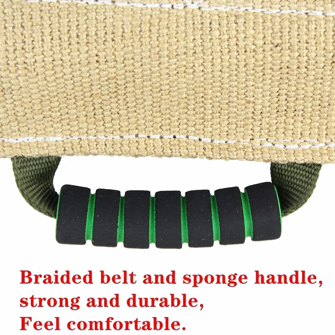 Manchon de protection pour chien en jute avec poignée abricot