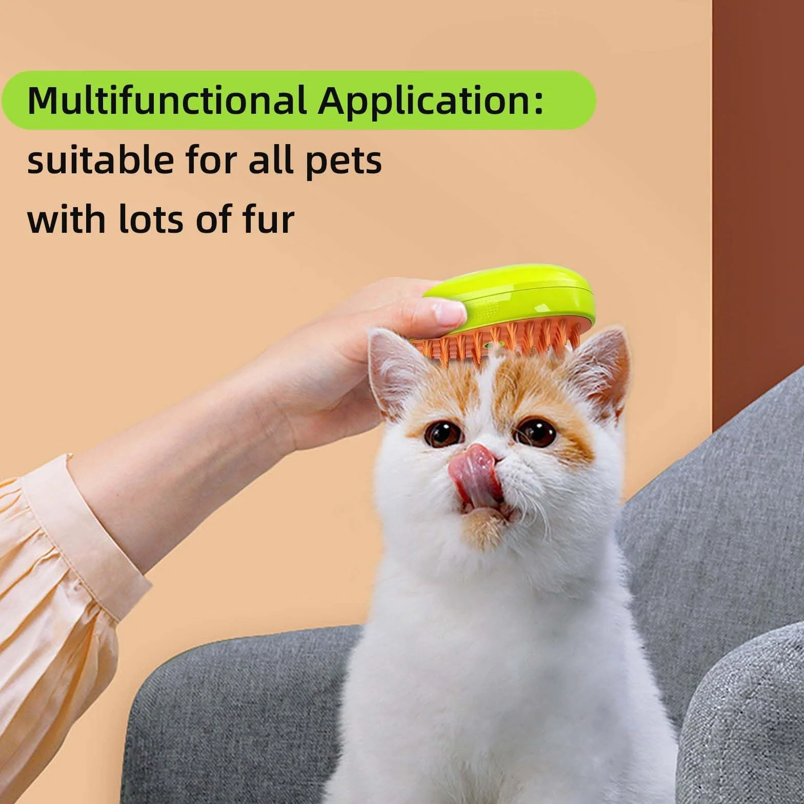 Brosse Vapeur 3 En 1 Peigne De Massage En Spray Pour Chats