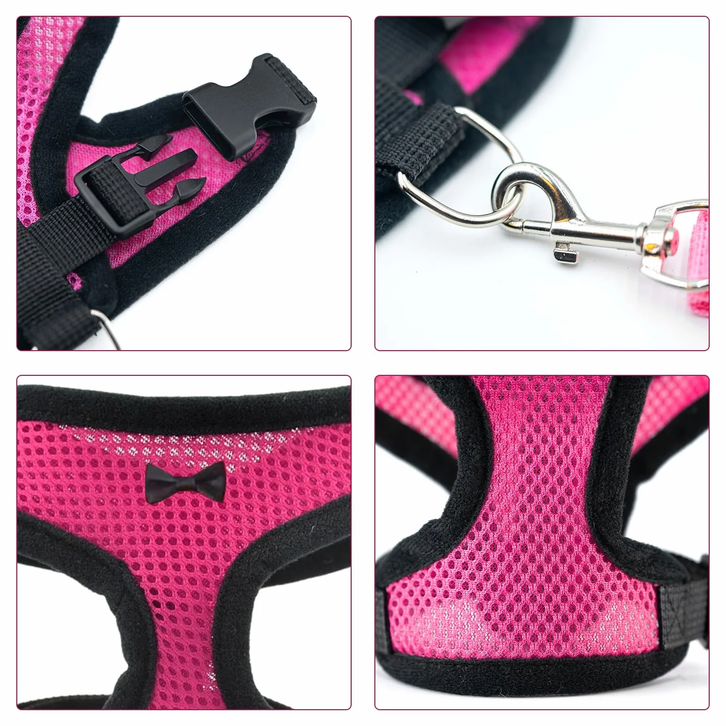 Corde de Traction pour Animaux de Compagnie, 5 Anneaux d'Identification, Réseau Confortable Respirant, Ceinture de Traction Extérieure