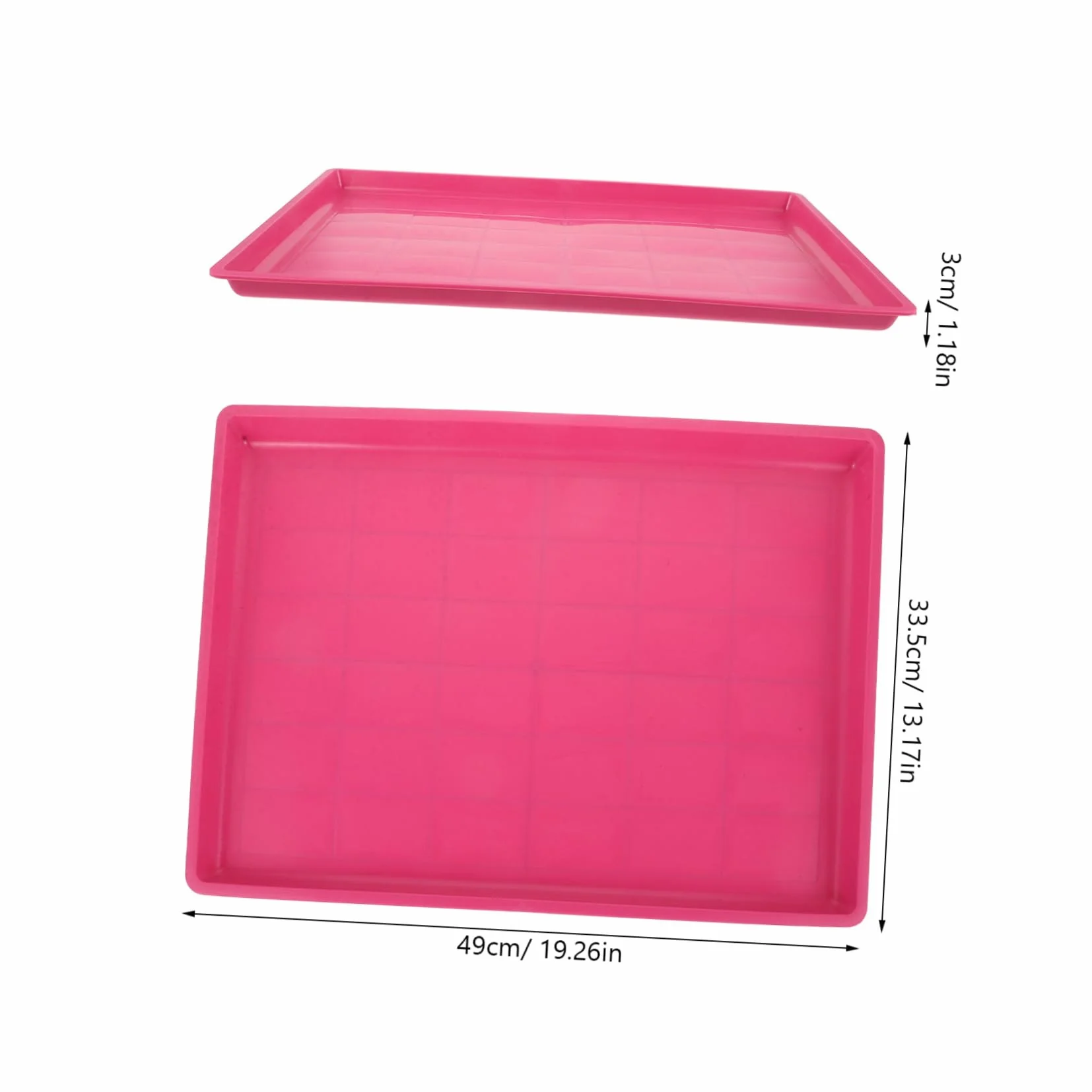 INOOMP Bac de Cage en Plastique pour Animaux 60x40 cm Antidérapant