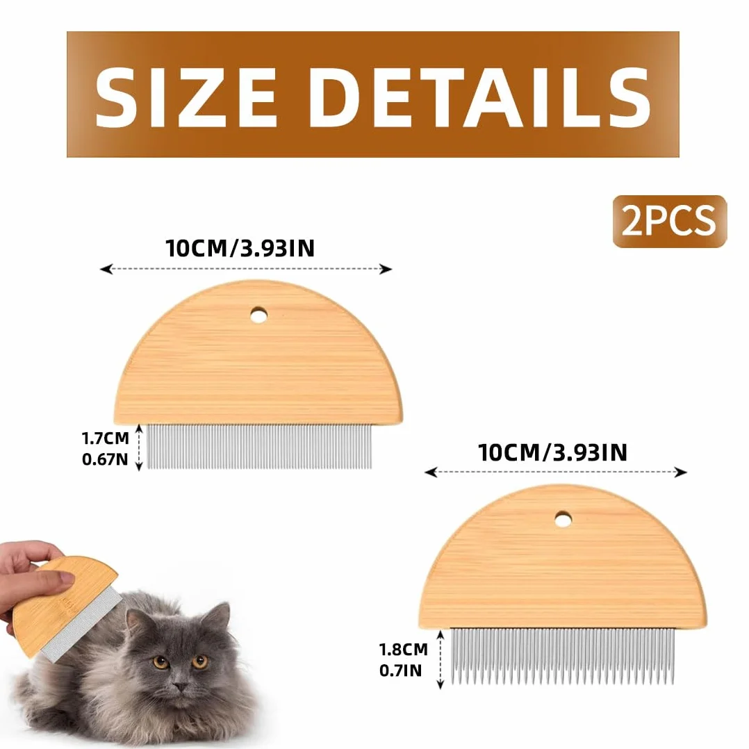 Peigne Anti Puces pour Chat Chien 2 pièces - Anti-puces Poux Tiques