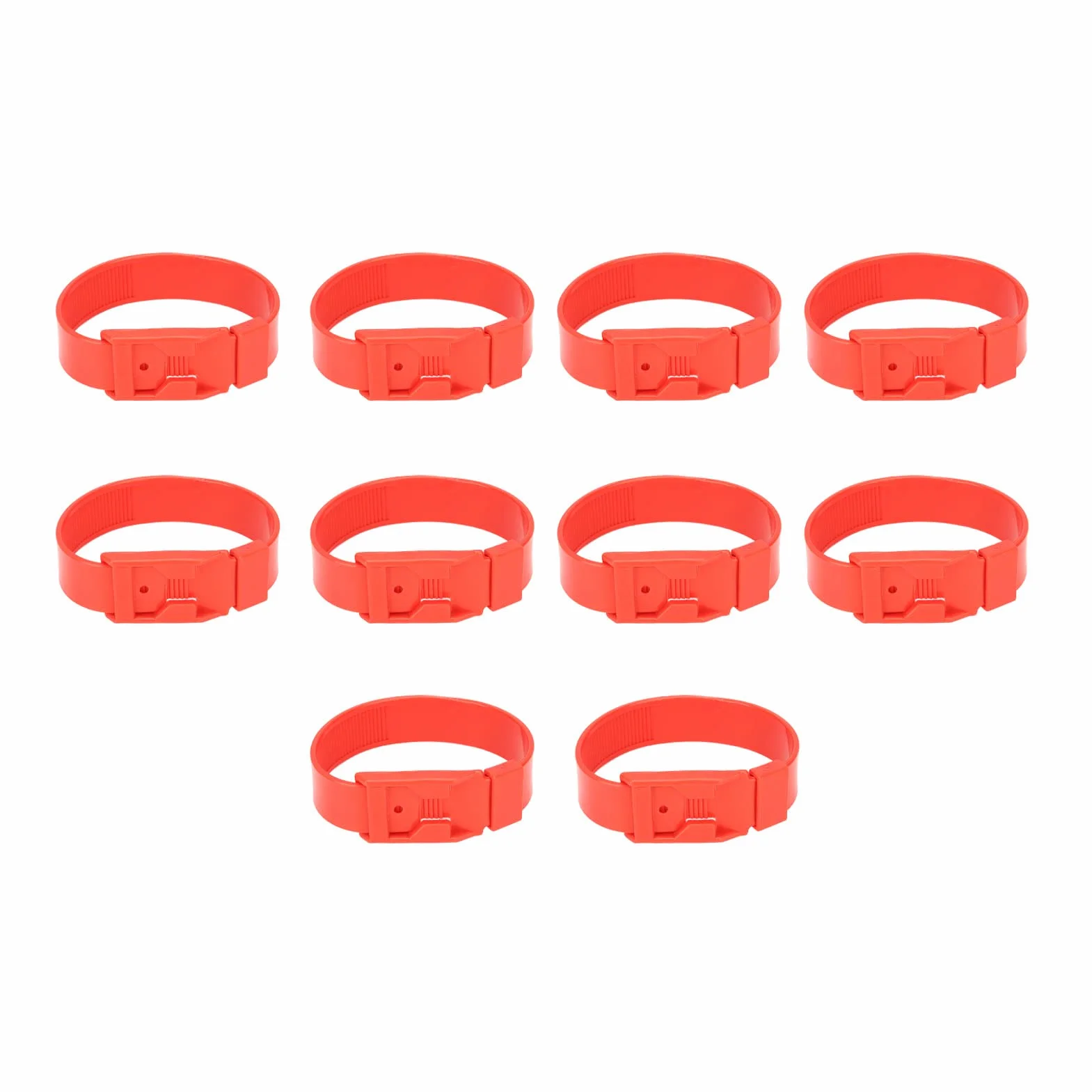Colliers d'Identification pour Chèvres et Moutons, Bandes de Marquage de Bétail, Rouge, 36 cm, 10 Pièces, pour Petits Animaux de Ferme