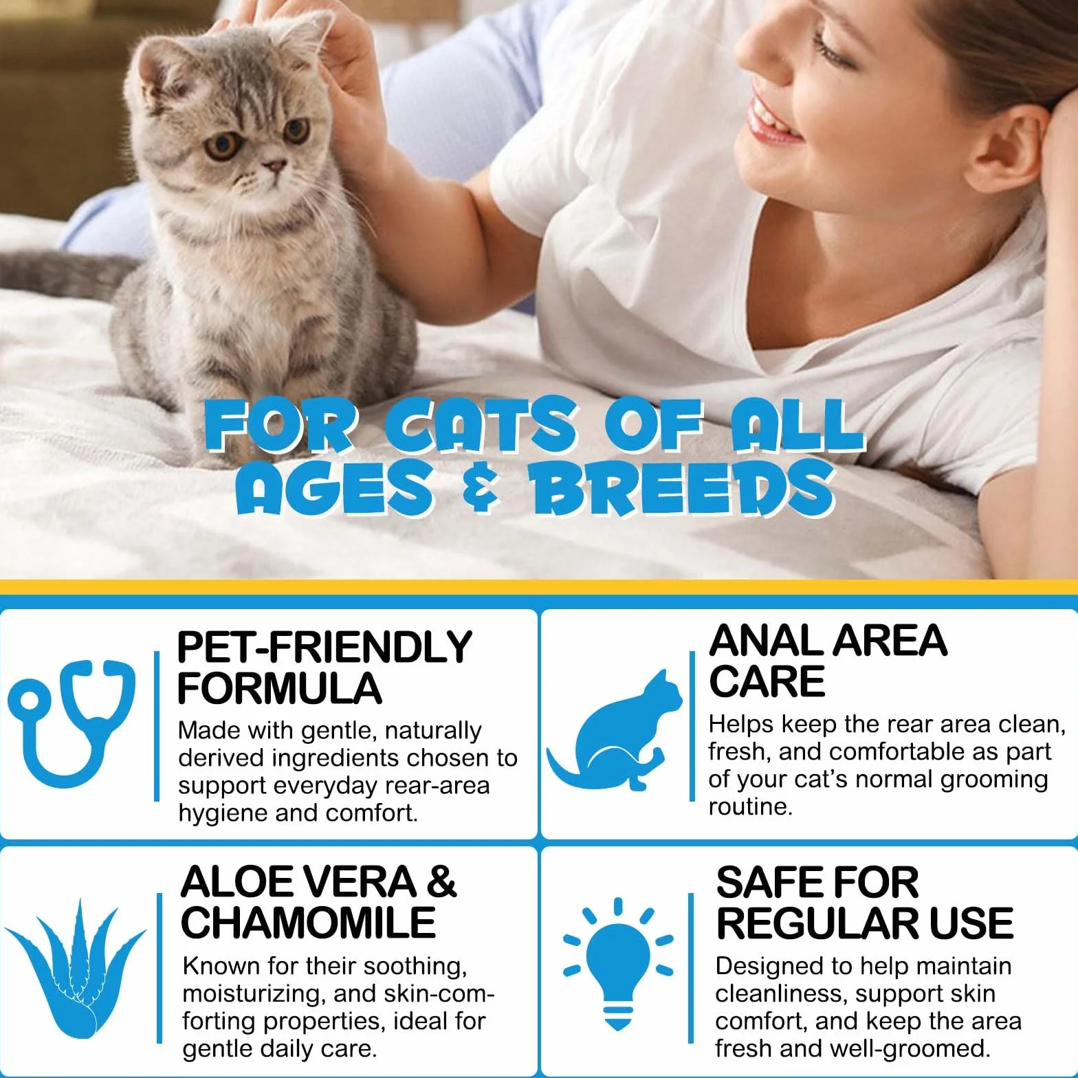 Spray glandes anales chats soulage démangeaisons inflammation douleur anti-odeur