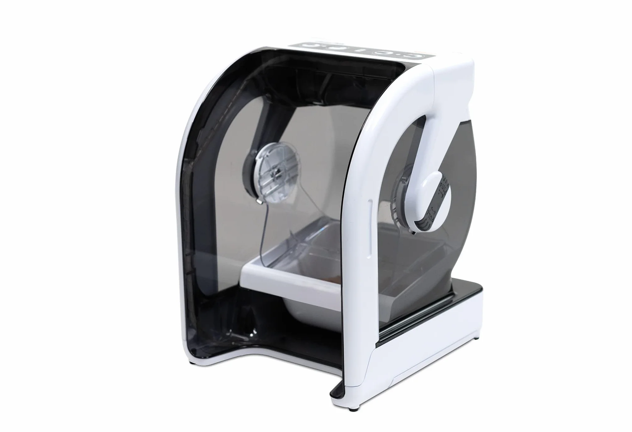 Closer Pets Mangeoire Automatique MiBowl Microchip, gamelle pour Chien Chat, Blanc Noir, 17,5x19,5x25cm