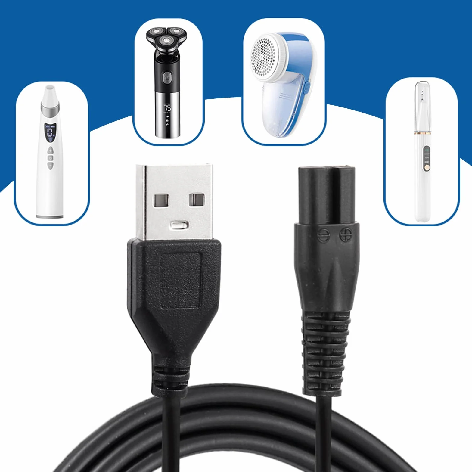 Câble de charge oneisall pour tondeuse à chien compatible modèles 26225202-003DE, P20, X3, X2, C61, N6, A11, K52NTS, X2N5
