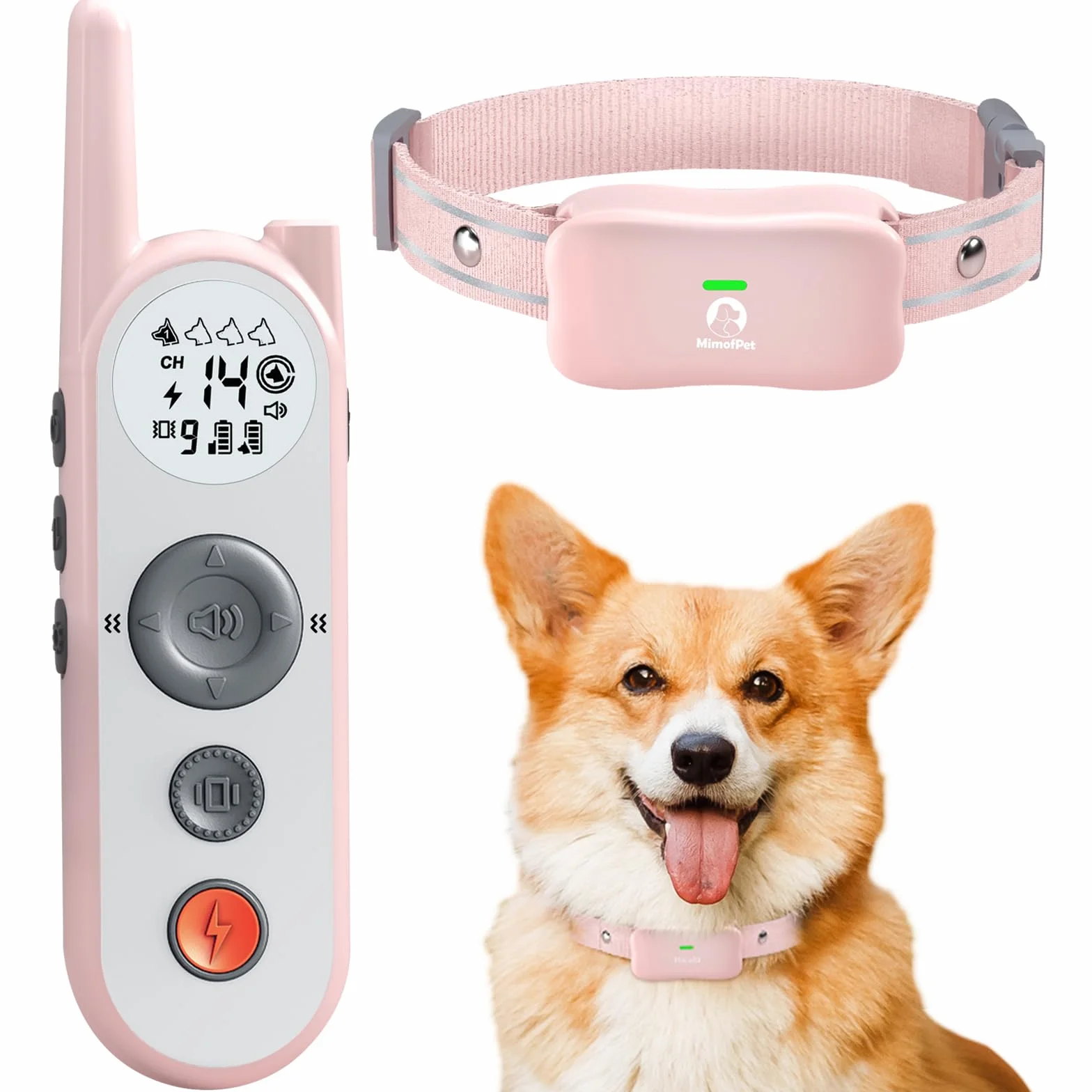 Clôture Électronique pour Chien 8M à 1050M Ajustable Étanche Collier Dressage Grandes Races