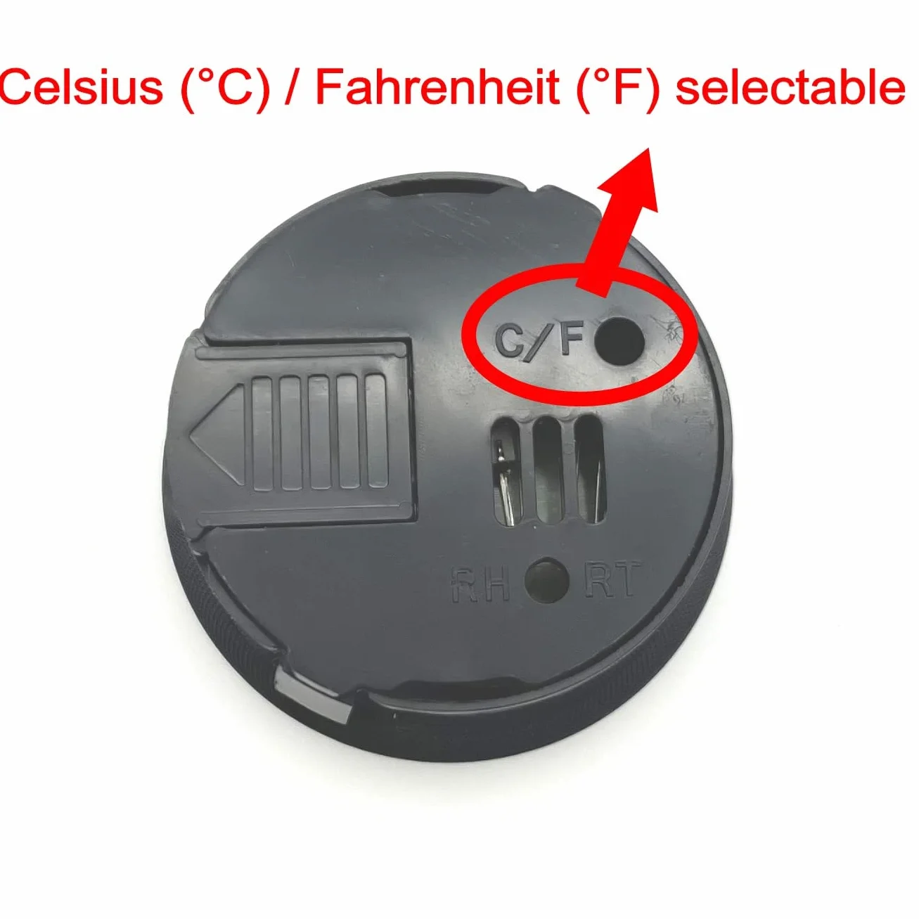 JZK Lot de 3 petits thermomètres hygromètres numériques ronds avec batterie pour voiture/chambre/salle de bain, moniteur d'humidité, jauge de température et d'humidité pour réservoir de reptiles
