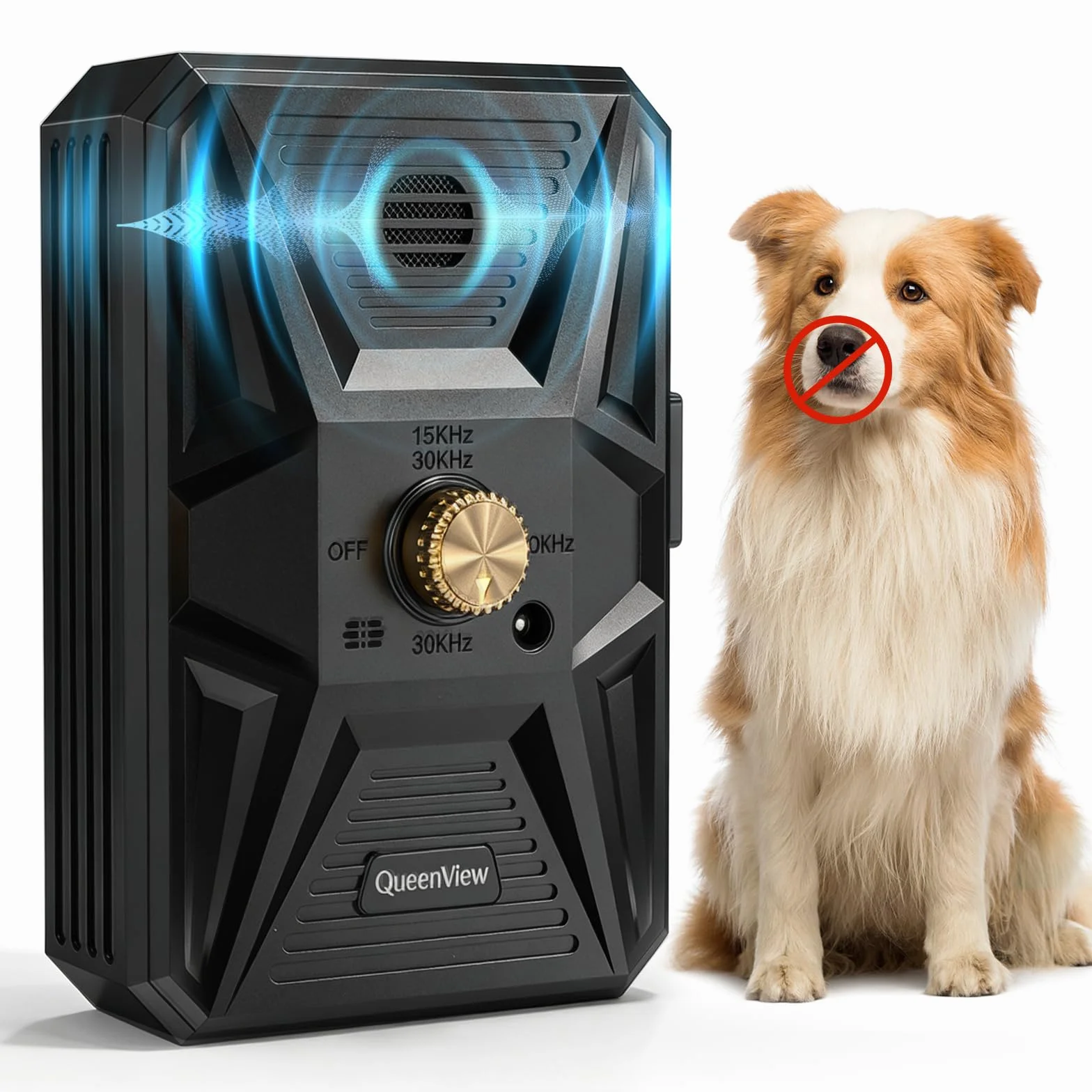 Dispositif Anti Aboiement Chien Ultrasons 3 Modes 33 Pieds Grands Petits Chiens Extérieur Intérieur