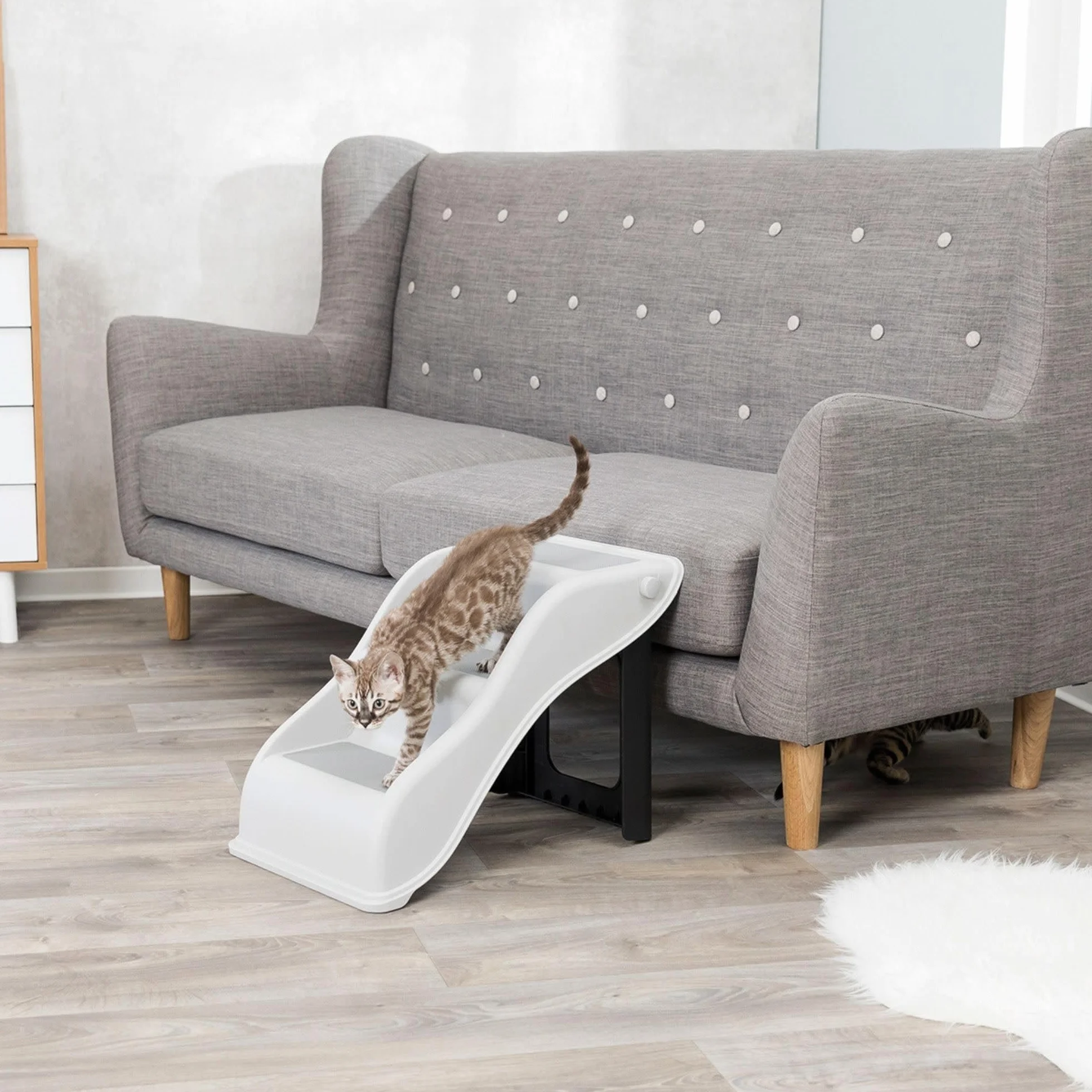 Trixie Escalier pour Chien Gris 34cm x 39cm x 54cm