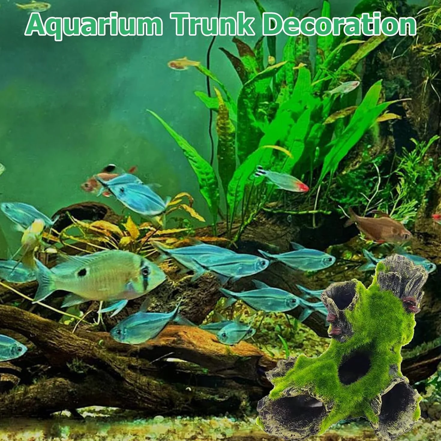Décoration Aquarium Résine Grotte Cachette Poisson Ornement Sécure