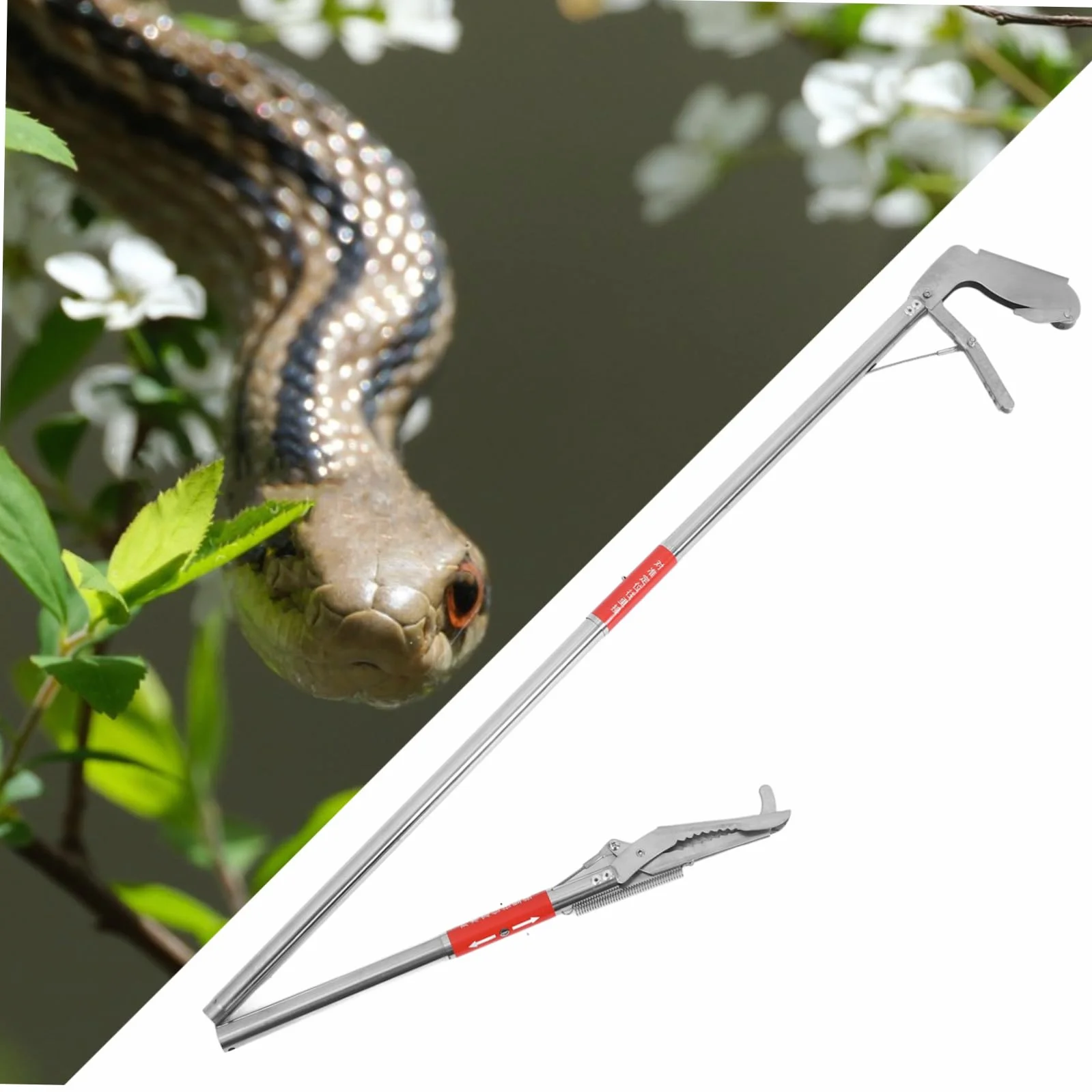 Pince à Serpent Pliable en Acier Inoxydable 3 Sections Longue Portée HANABASS