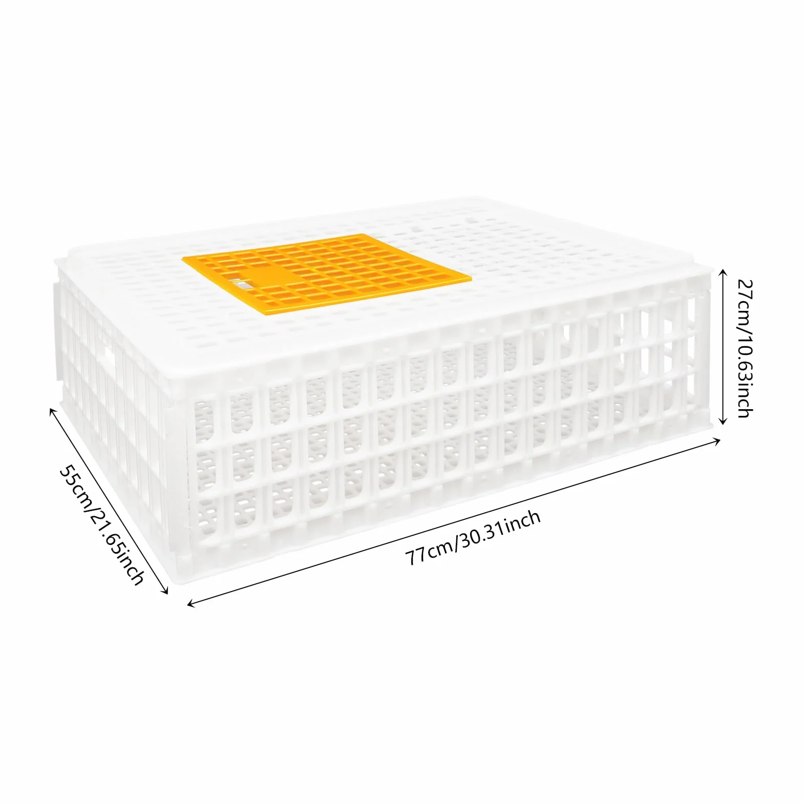 Lot de 4 caisses de transport pour volaille 77 x 55,5 x 27 cm - Capacité de charge 200 kg - Extra robuste