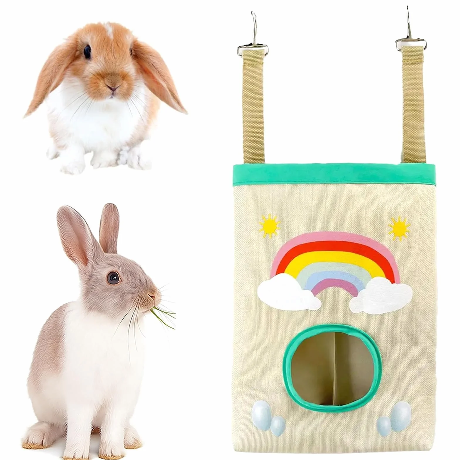 Mangeoire à Foin de Lapin Suspendu pour Hamster Chinchillas