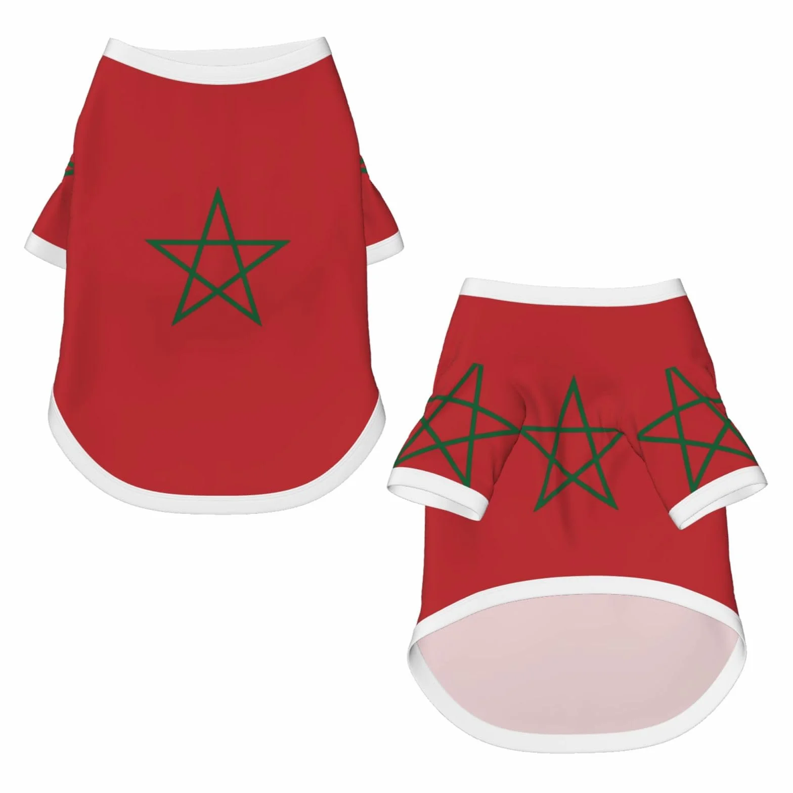 T-shirt chien drapeau Maroc débardeur élastique respirant taille M