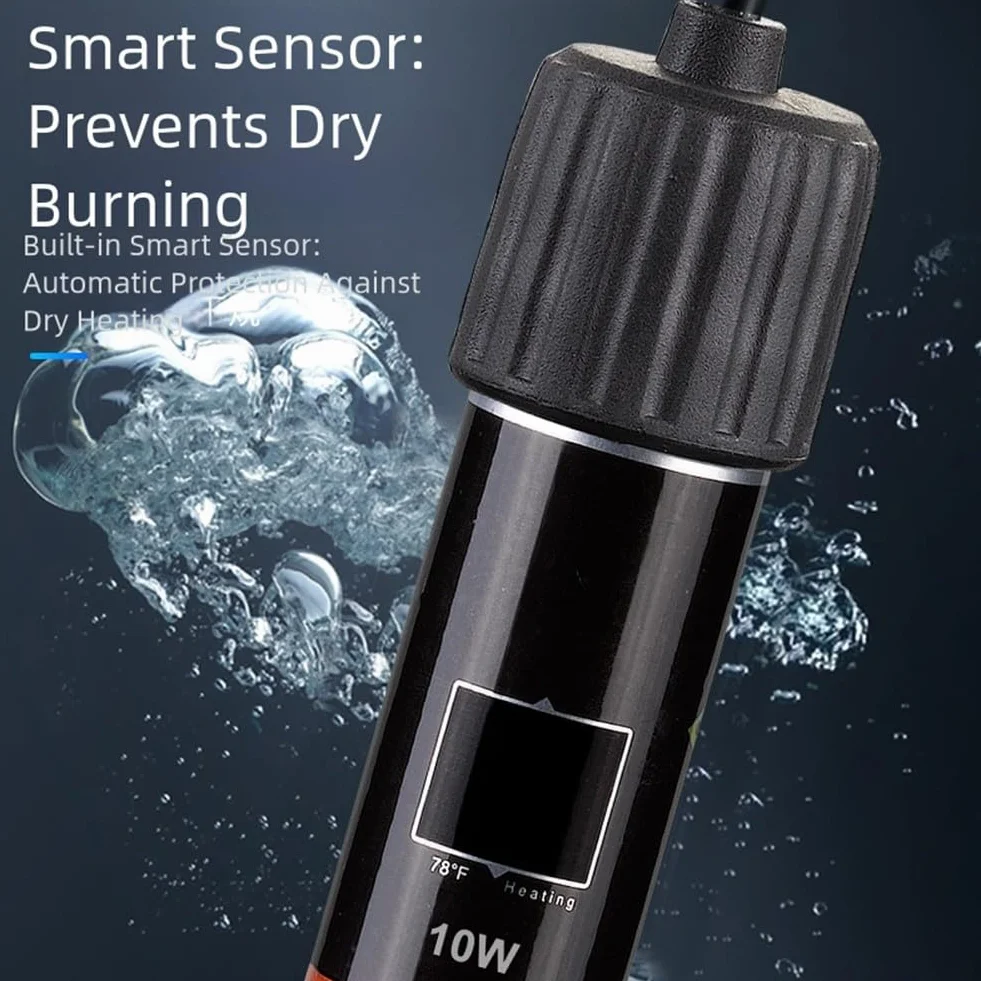 Mini chauffage d'aquarium 8,5 cm 26 °C température constante automatique alimenté par USB 10 W pour petits aquariums