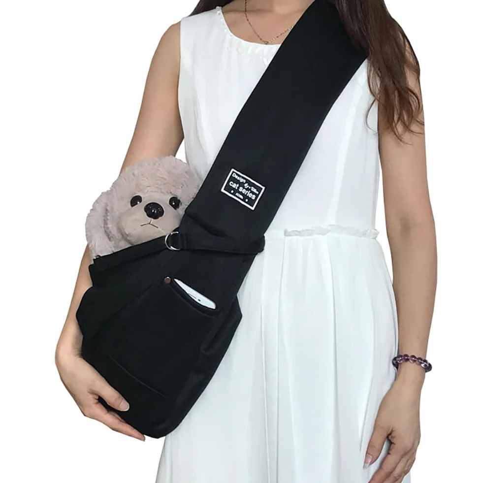 Sacs de Transport pour Chien Chat Bandoulière Portable Réglable Sac de Voyage pour Petits Animaux