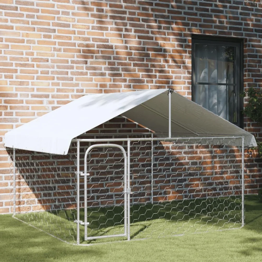 Chenil extérieur avec Toit 200x200x150 cm pour Chiens