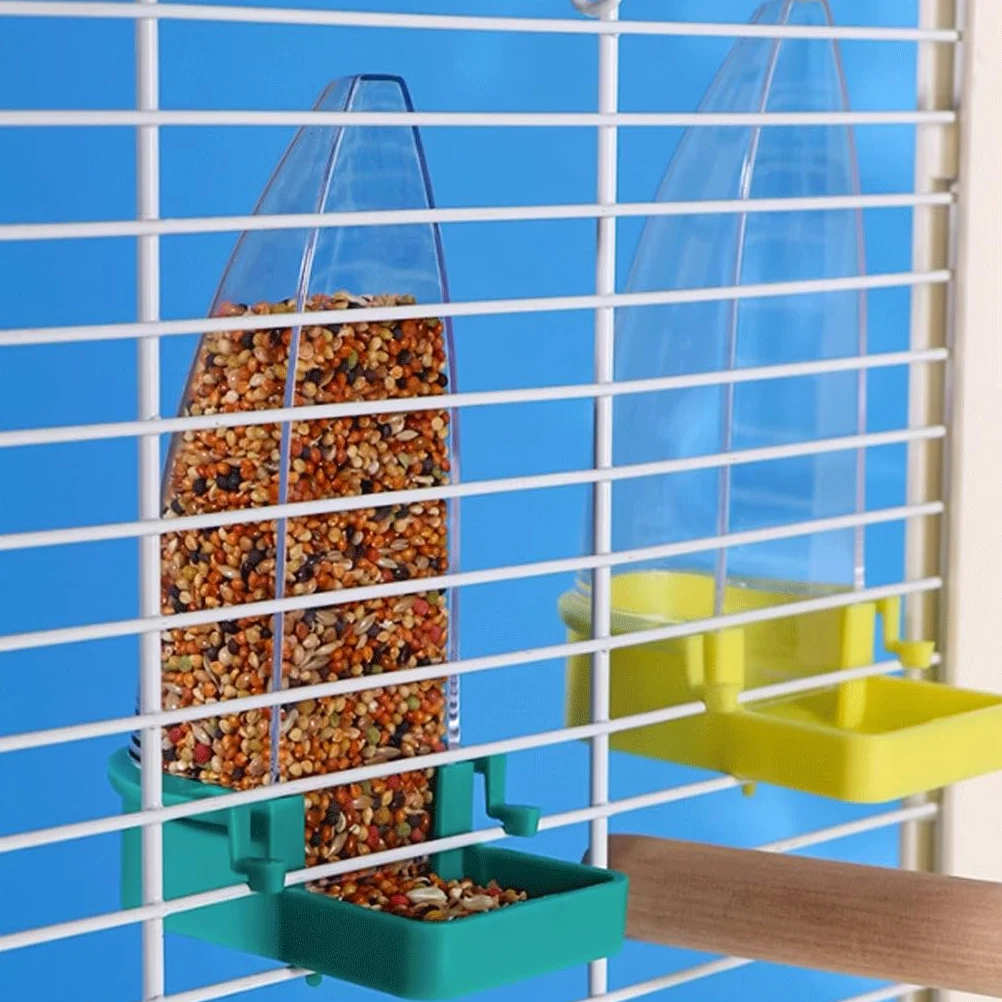 Cage à Oiseaux à Alimentation Automatique Visible, mangeoires suspendues pour Oiseaux, récipient de Nourriture, Distributeur d'eau pour perroquets pour Maison