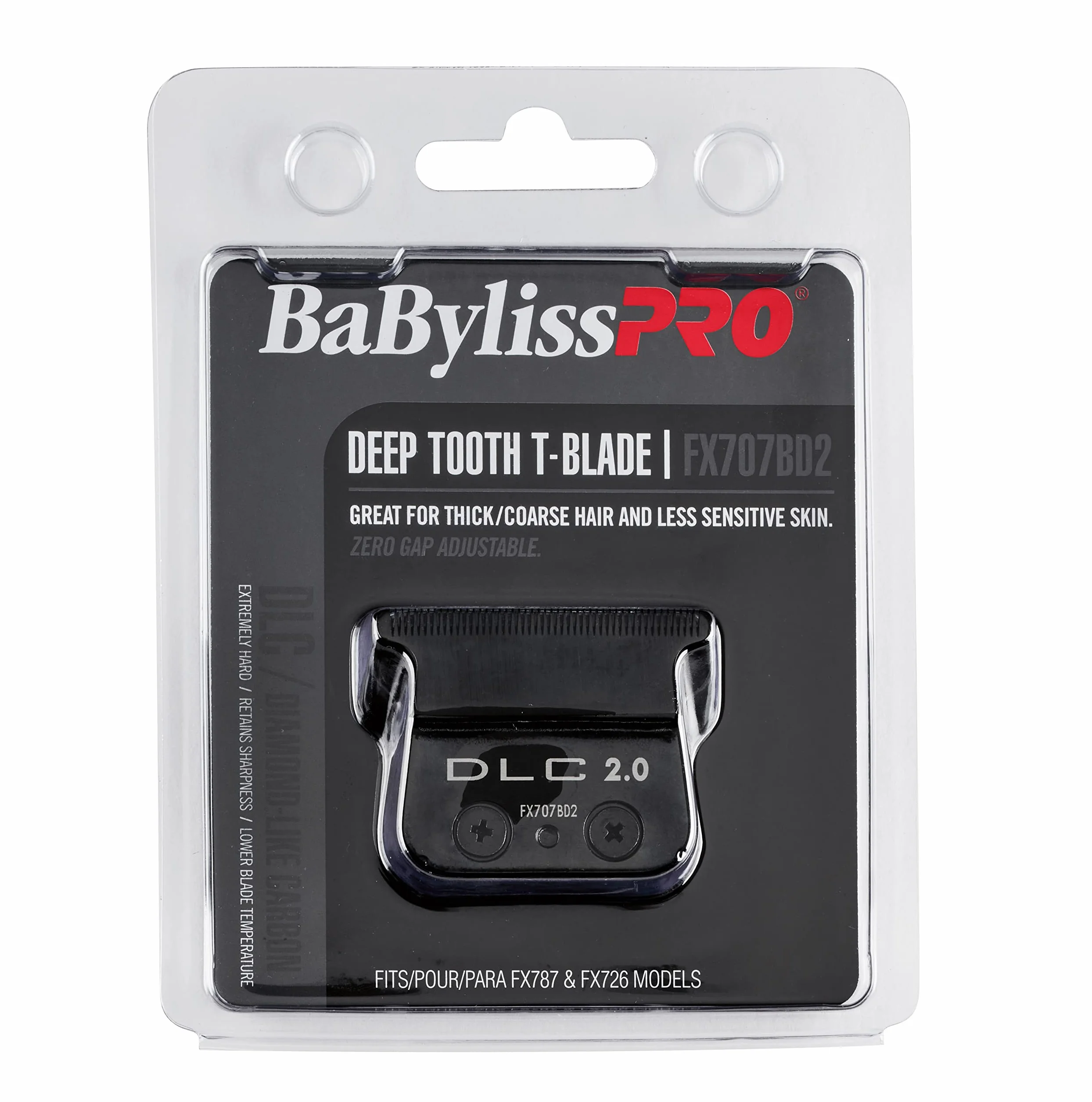 BaBylissPRO FX707BD2 DLC 2.0 Lame en T à dents profondes 1 carat