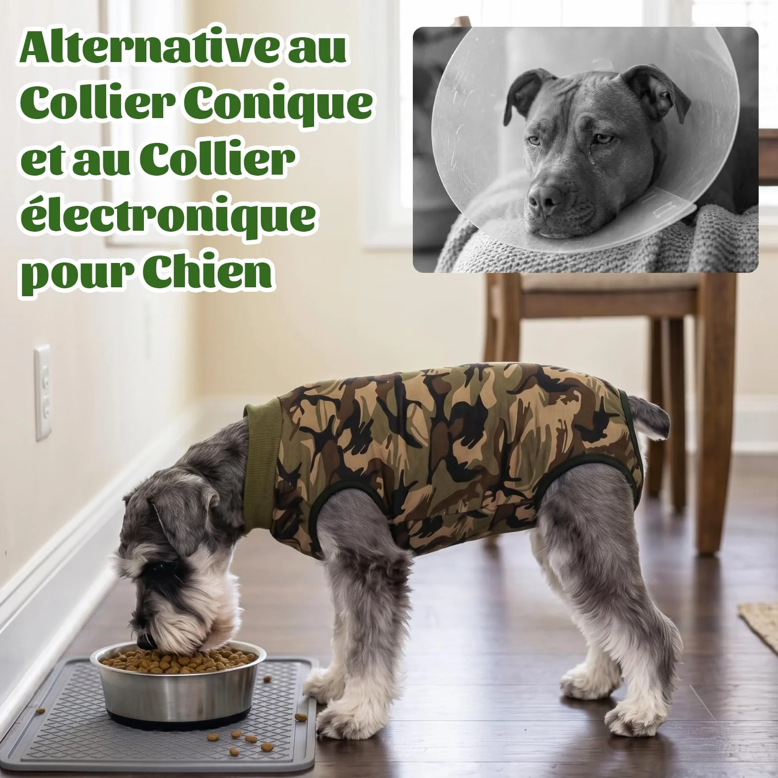 FEimaX Combinaison de Récupération pour Chien Après Chirurgie, Body Post-Opératoire pour Chiens Moyens et Grands