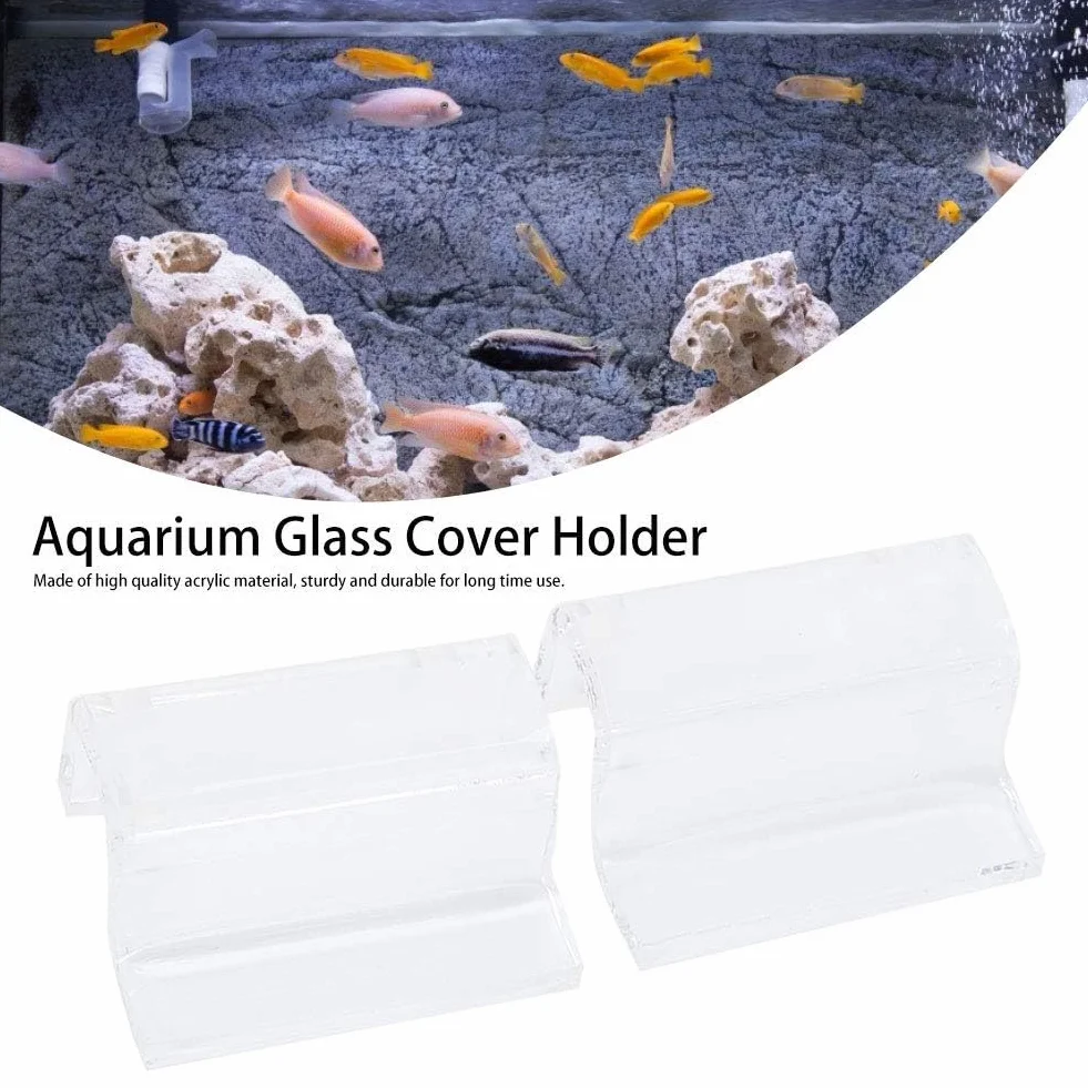 Clip de Couvercle en Verre pour Aquarium Support Acrylique Clips avec Vis 4 Pièces