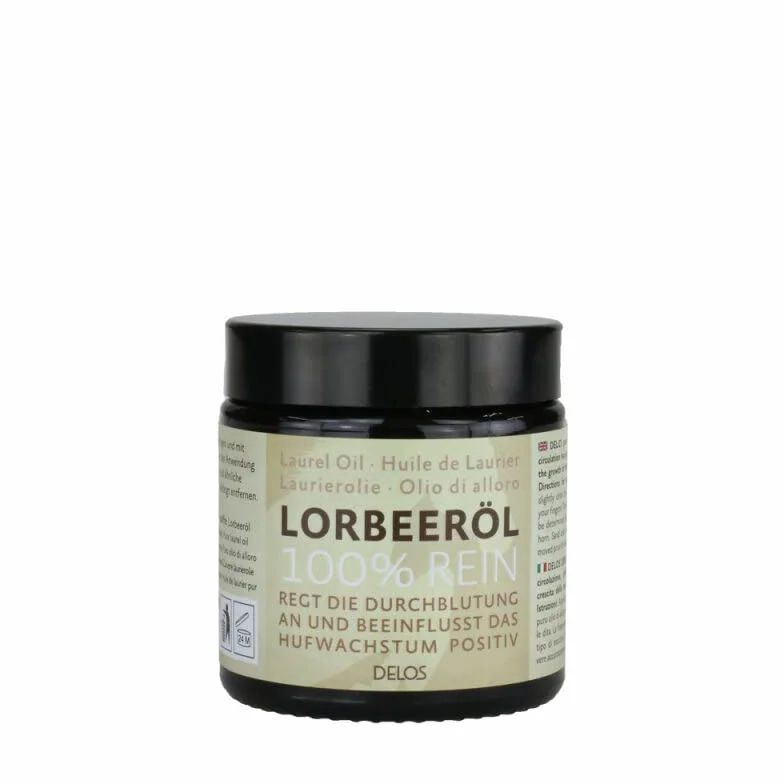 Delos Huile de laurier pure 100 ml – Pour sabots de chevaux, croissance des sabots, à la maison