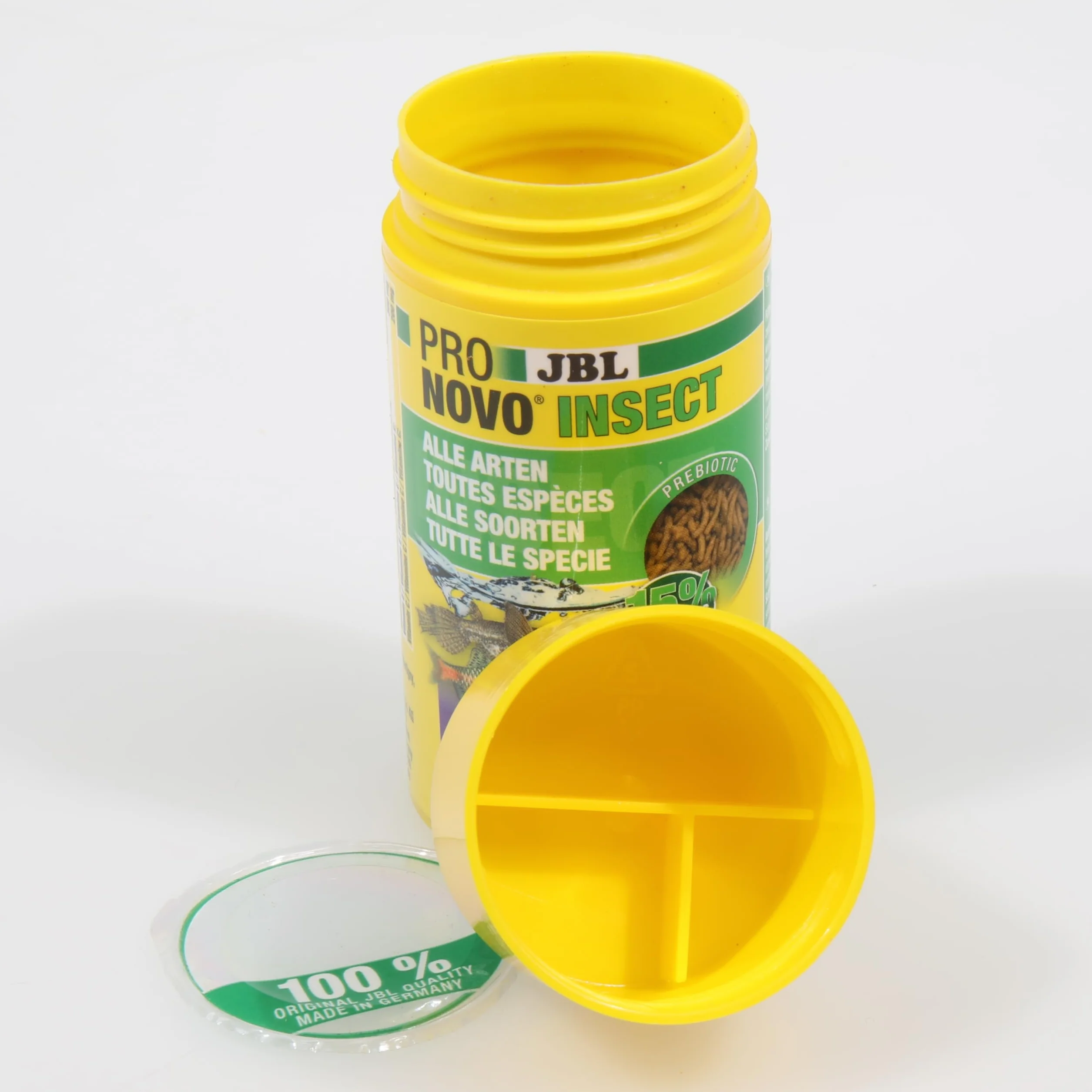 JBL PRONOVO INSECT STICK, Aliment pour Poissons d'Aquarium 3-10 cm, Bâtonnets, Doseur à clic, taille S, 100 ml