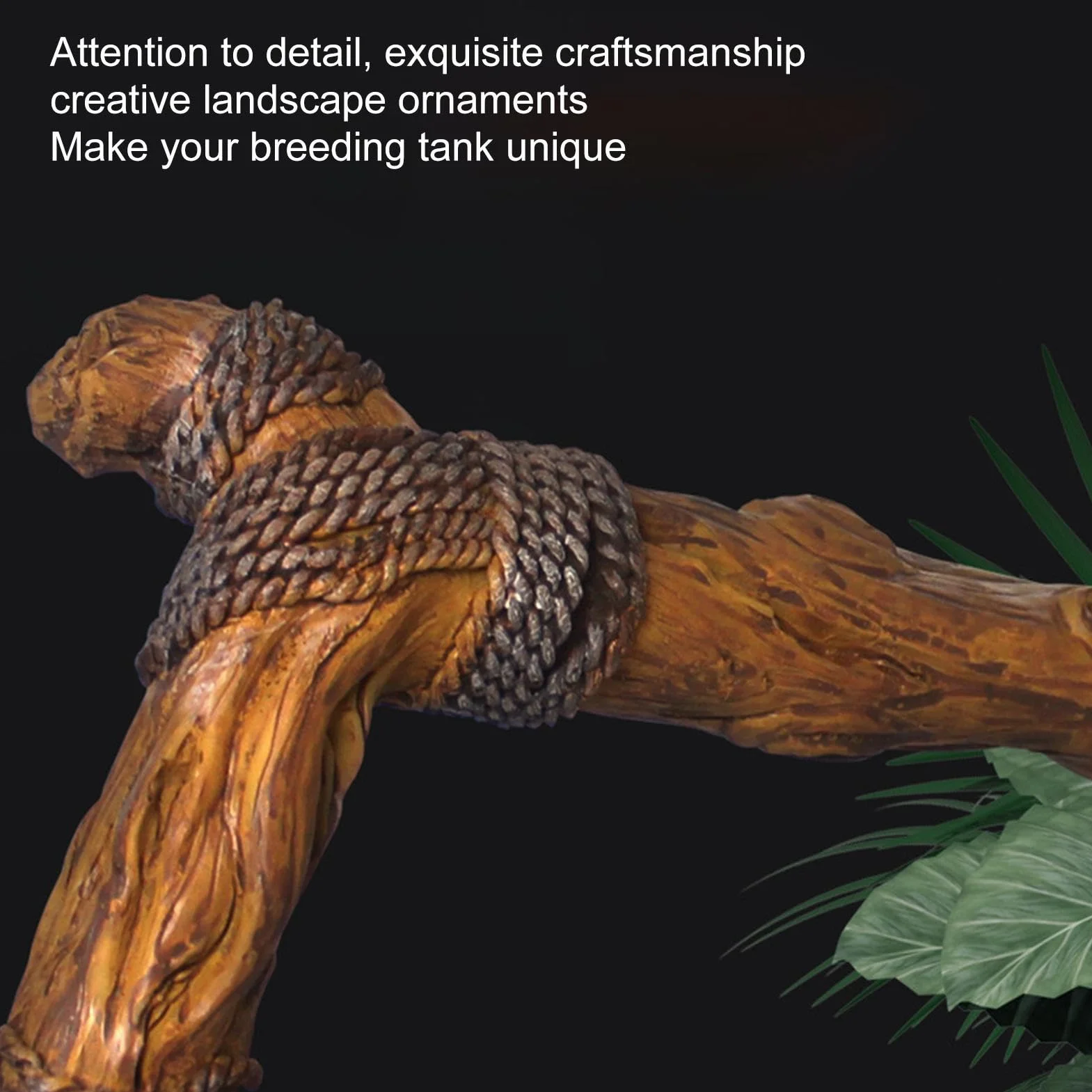 Branches en bois pour reptile, décoration terrarium tronc d'arbre lézard serpent