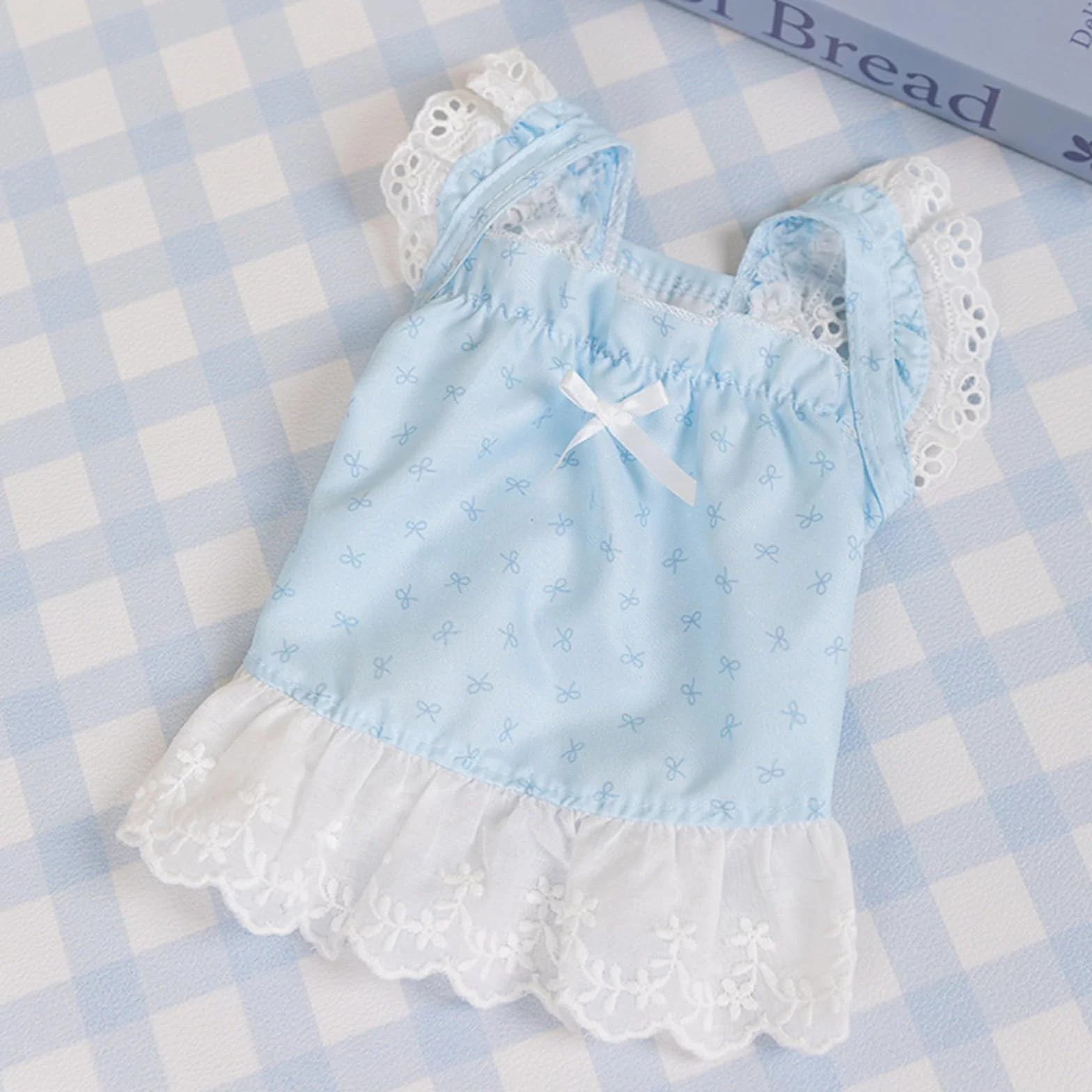 Lot de 2 Robes pour Chien, Vêtements d'Été Imprimé Floral Taille XS, Chemises à Volants pour Petits Chiens, Bleu et Rose
