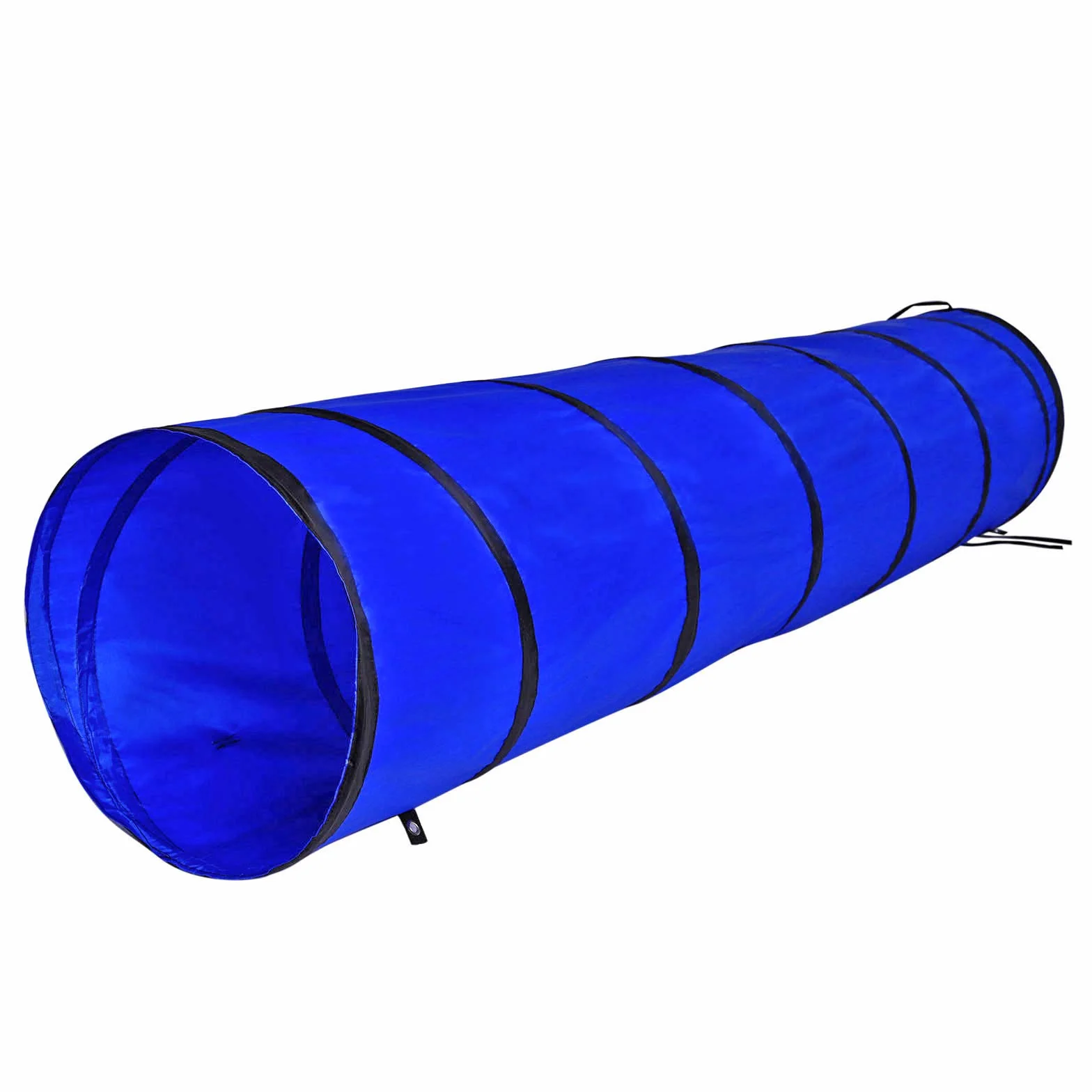 Lionto Tunnel d’extérieur Robuste pour Chiens 200x40 cm Pliable avec Piquets Sac de Transport Bleu
