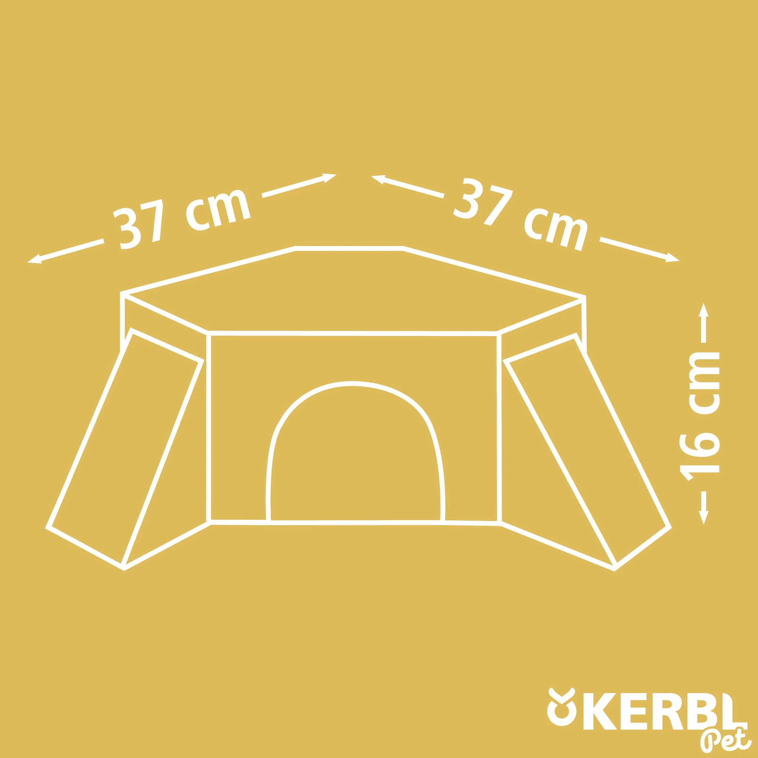 Kerbl Maisonnette pour Rongeurs Nature 37x37x16 cm sans rampes 25 x 25 x 15 cm