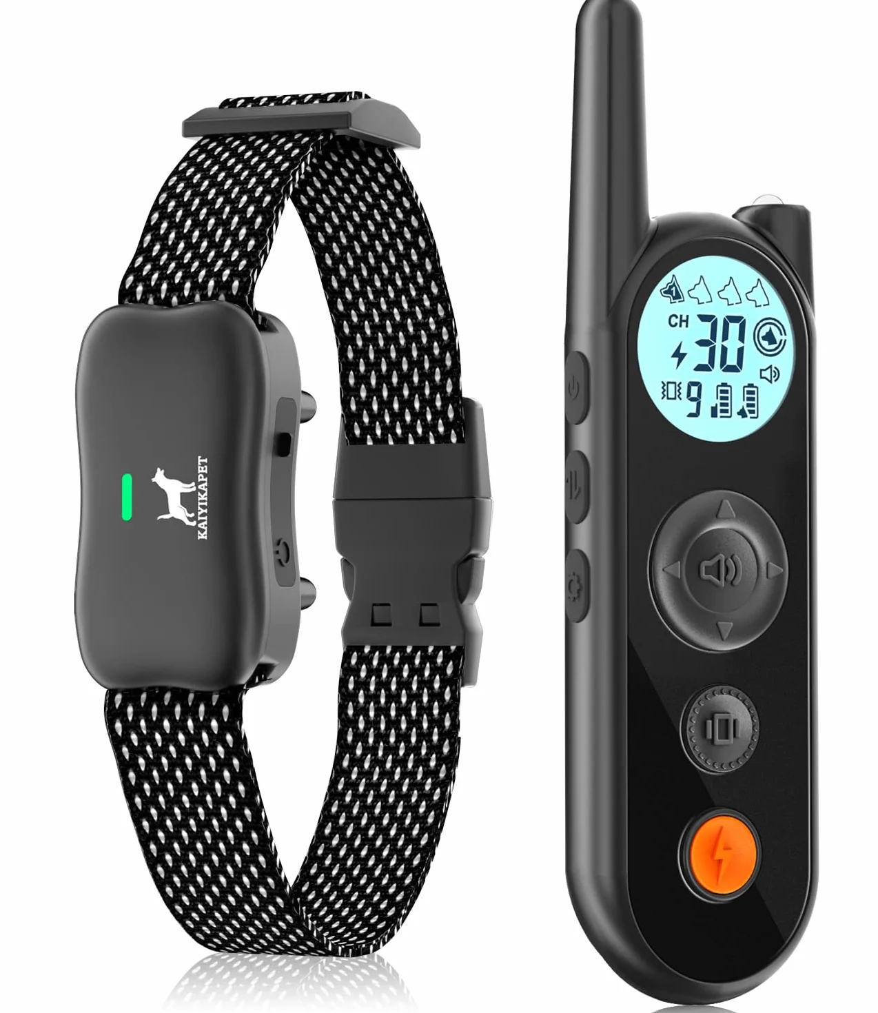 Clôture Électronique pour Chien 14 Niveaux Distance 8-1050m IPX7 Résistant à l'Eau