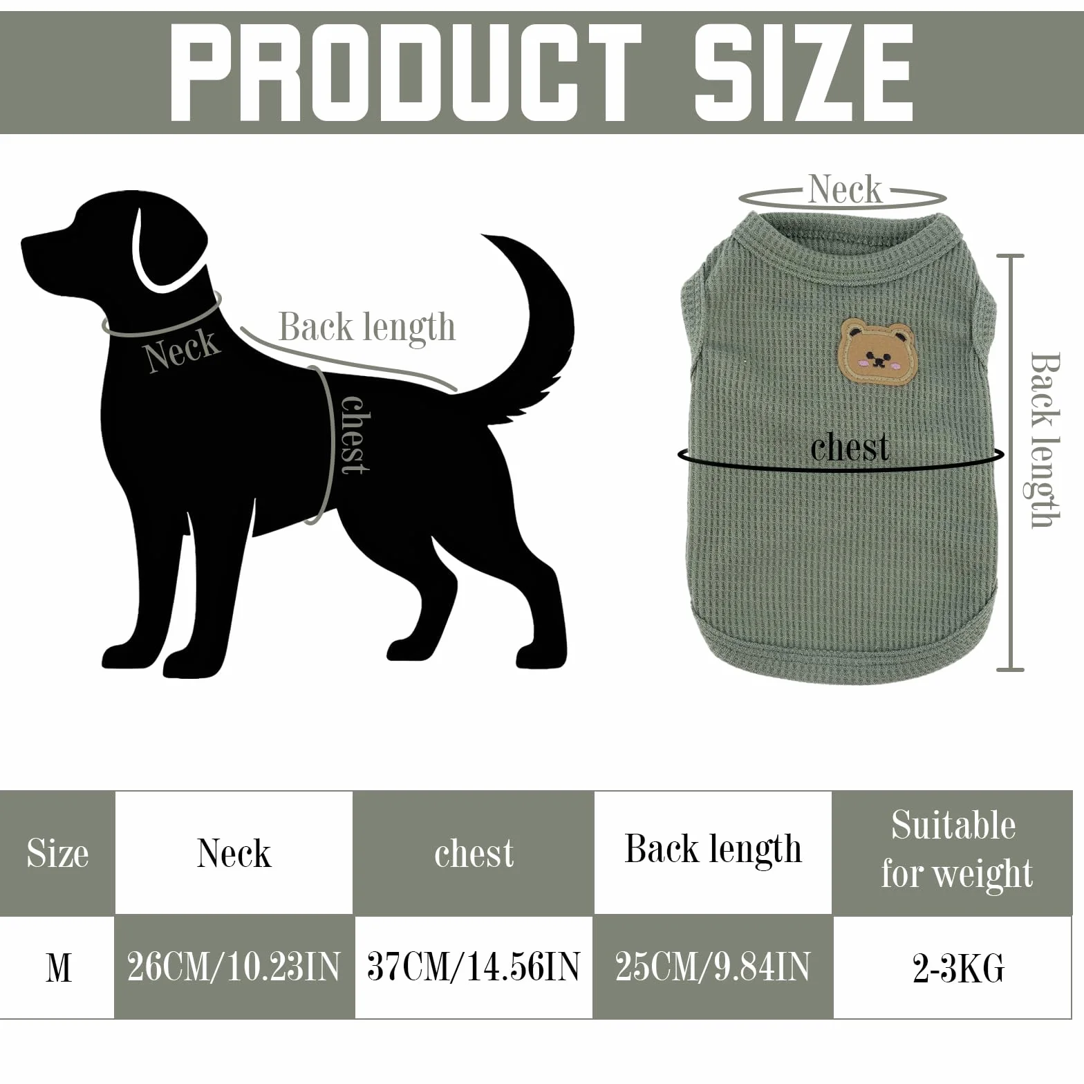 Body Chien Post Operatoire Respirant D'Été sans Manches pour Petits Chiens et Chats, Vert (M)